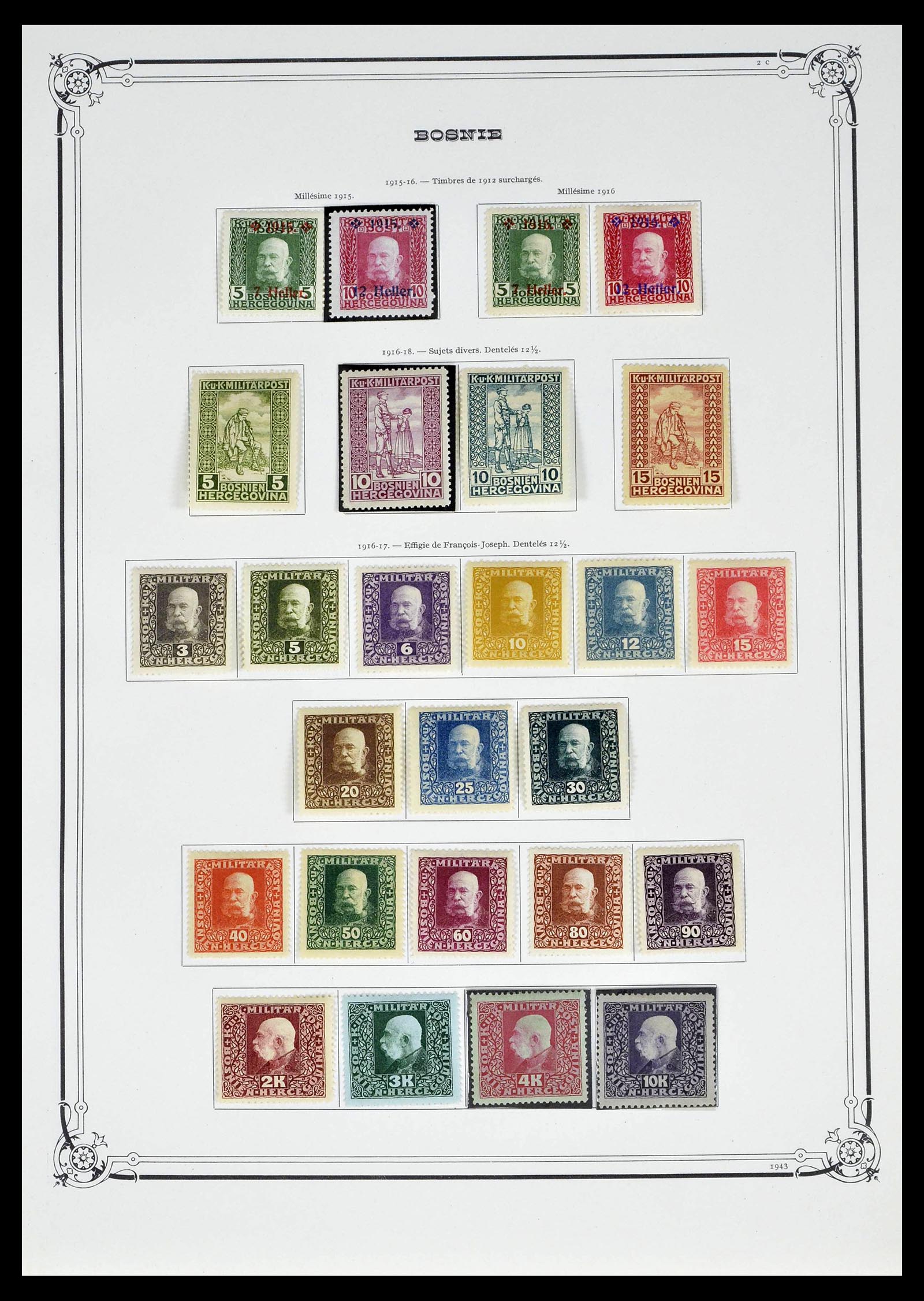 39296 0005 - Stamp collection 39296 Bosnia Herzegovina 1879-1918.