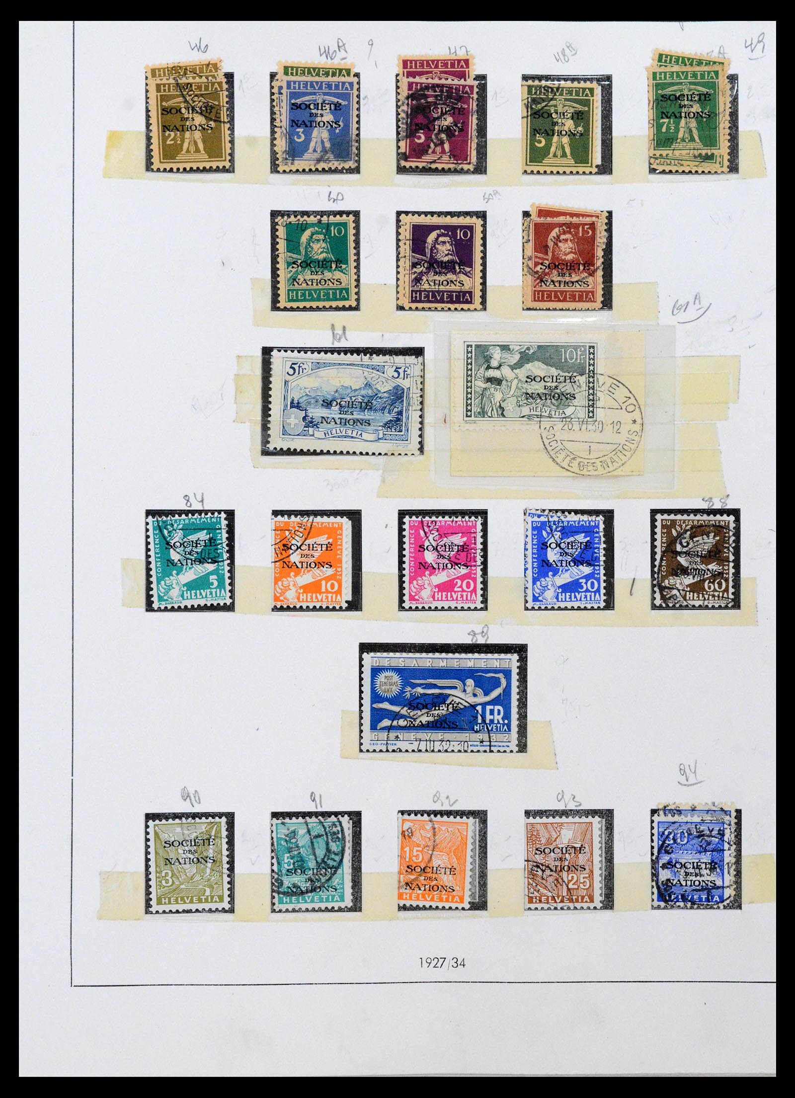 39299 0003 - Stamp collection 39299 Switzerland service 1918-1950.