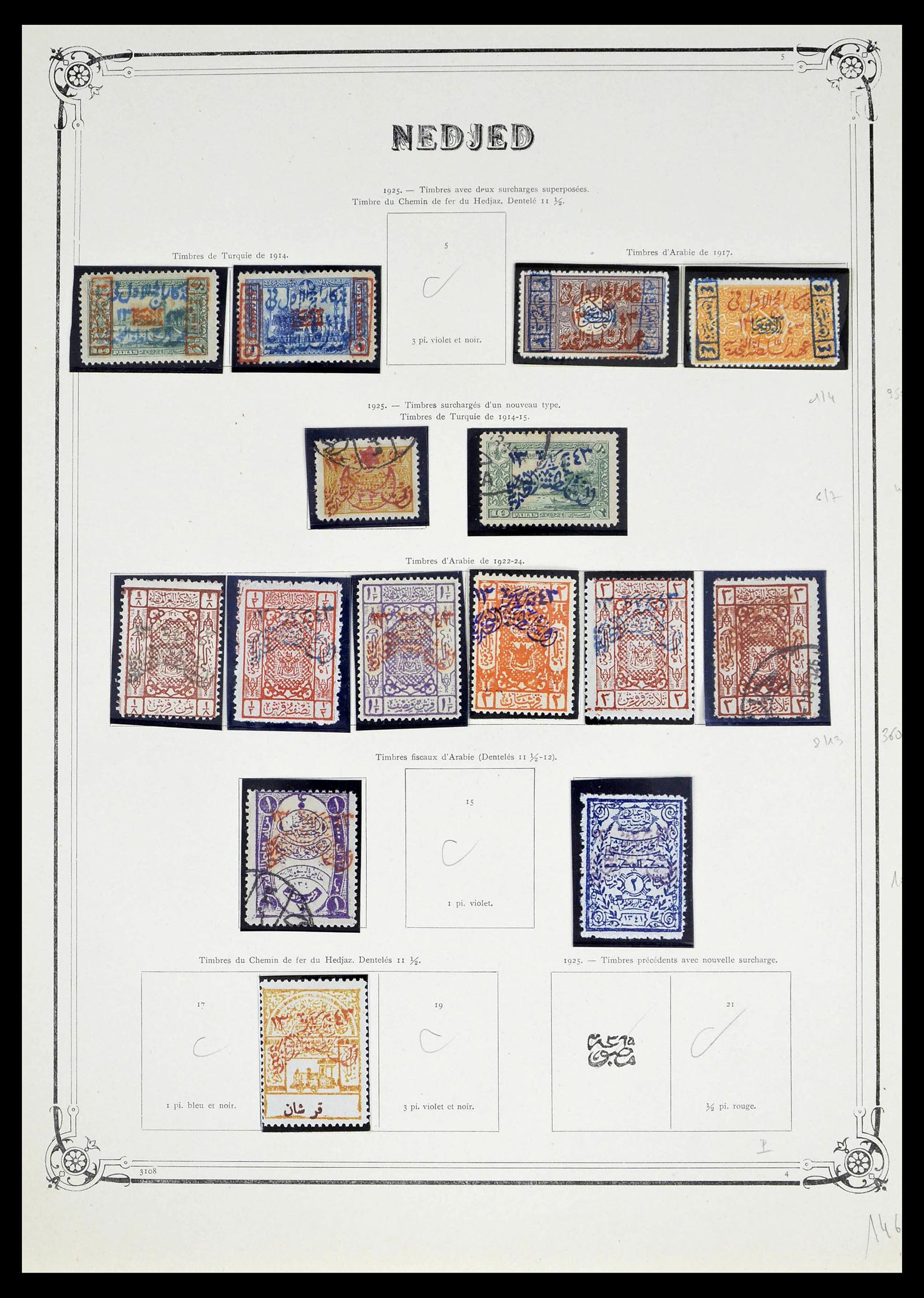 39300 0008 - Stamp collection 39300 Saudi Arabia 1916-1934.
