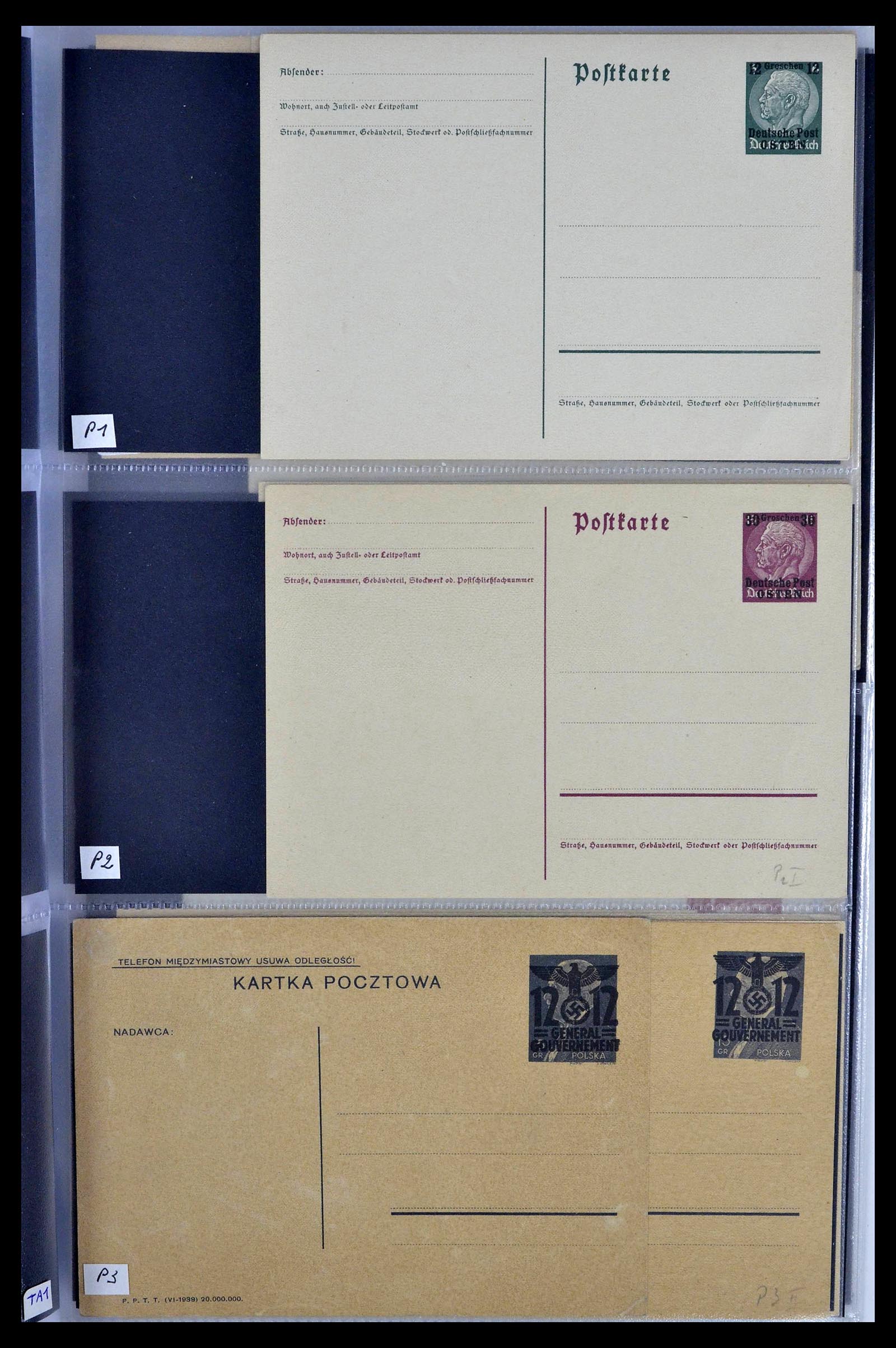 39302 0013 - Postzegelverzameling 39302 Duitse bezettingen 1939-1945.