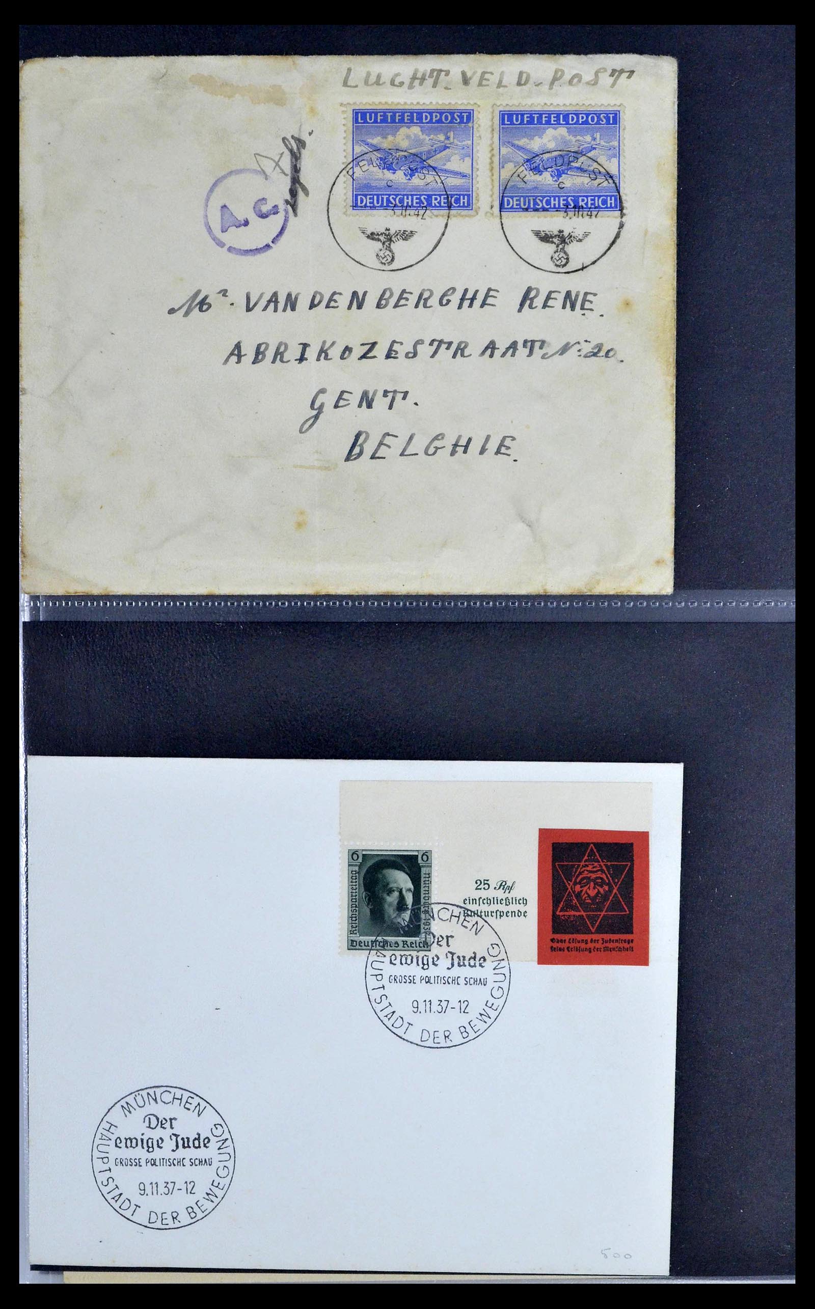 39302 0023 - Postzegelverzameling 39302 Duitse bezettingen 1939-1945.