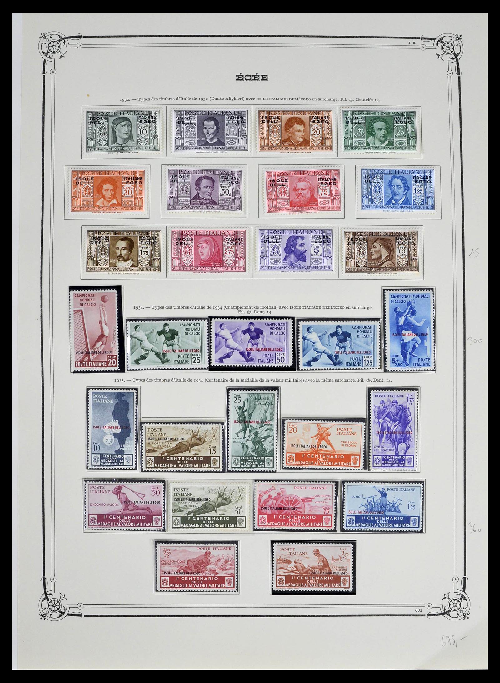 39305 0002 - Postzegelverzameling 39305 Egeïsche Eilanden 1912-1935.