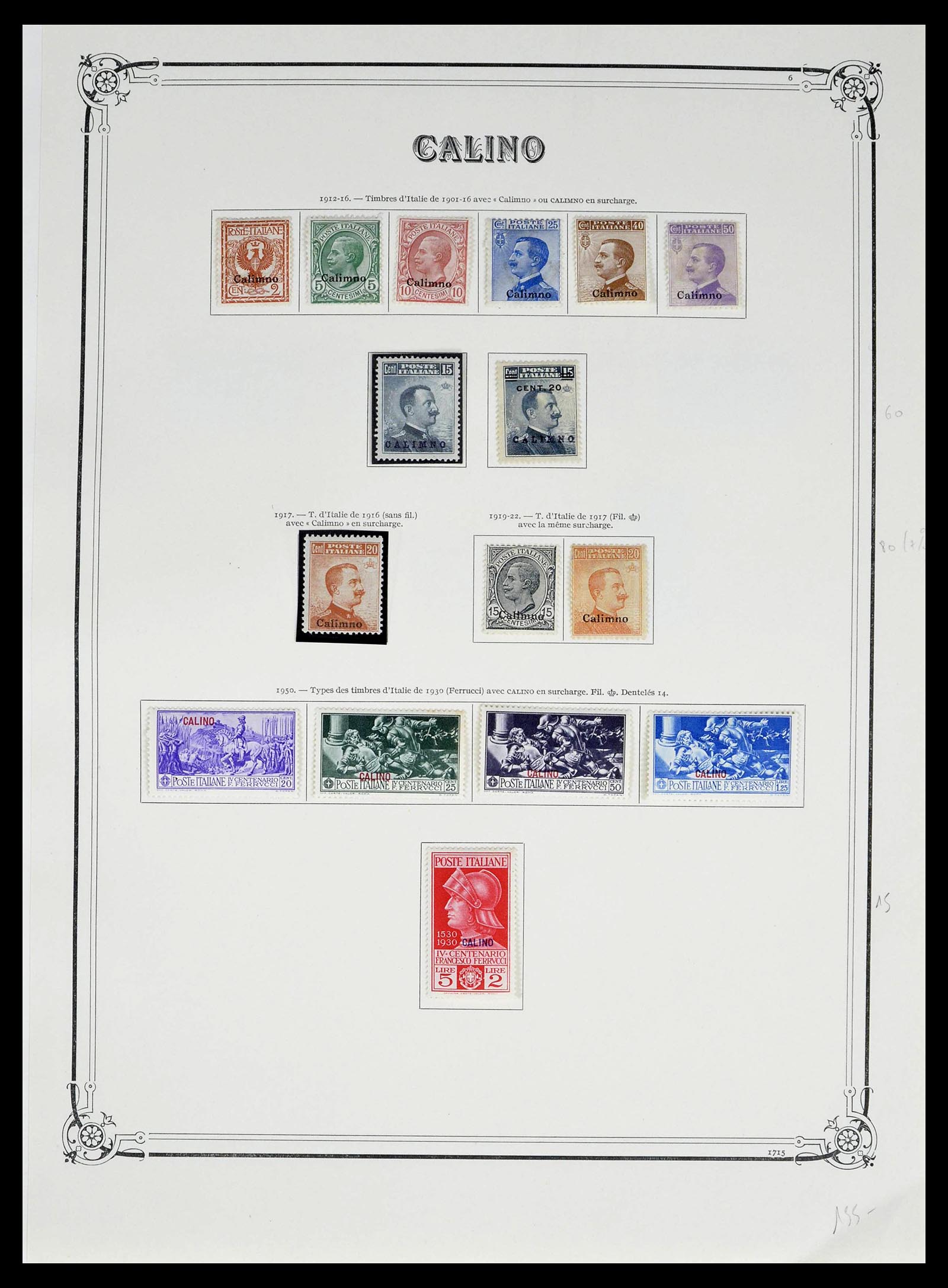 39305 0008 - Postzegelverzameling 39305 Egeïsche Eilanden 1912-1935.