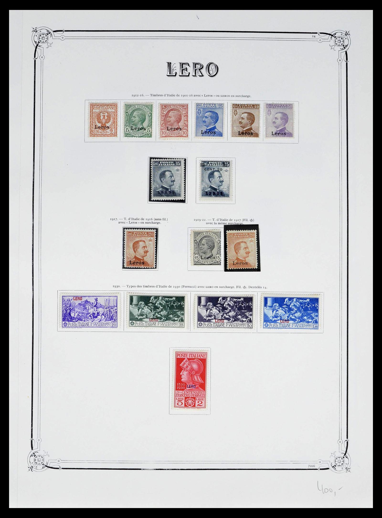 39305 0018 - Stamp collection 39305 Aegean Islands 1912-1935.