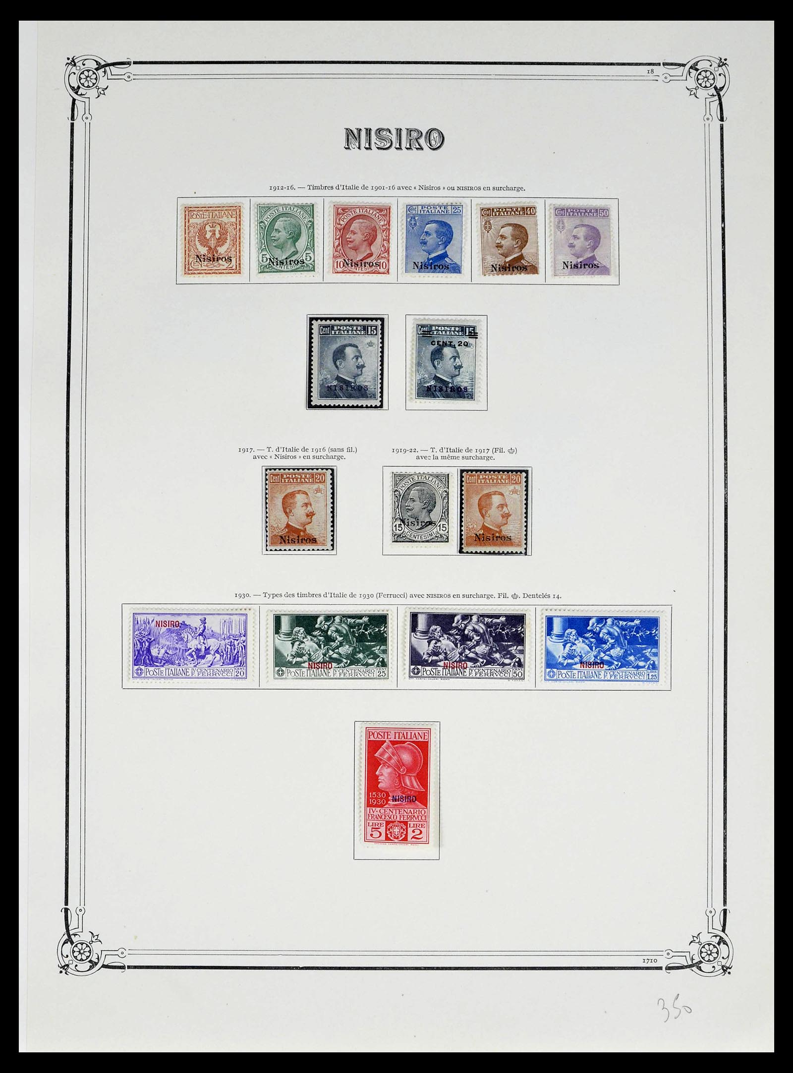 39305 0022 - Stamp collection 39305 Aegean Islands 1912-1935.