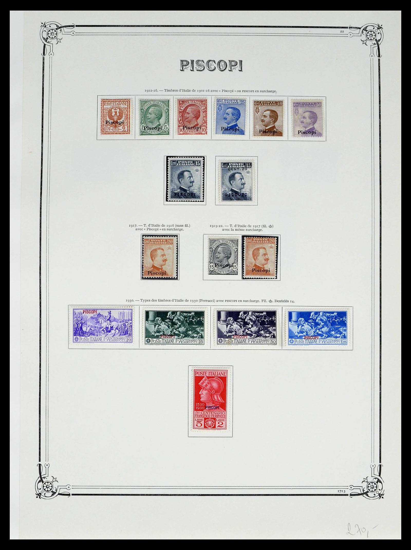 39305 0026 - Postzegelverzameling 39305 Egeïsche Eilanden 1912-1935.