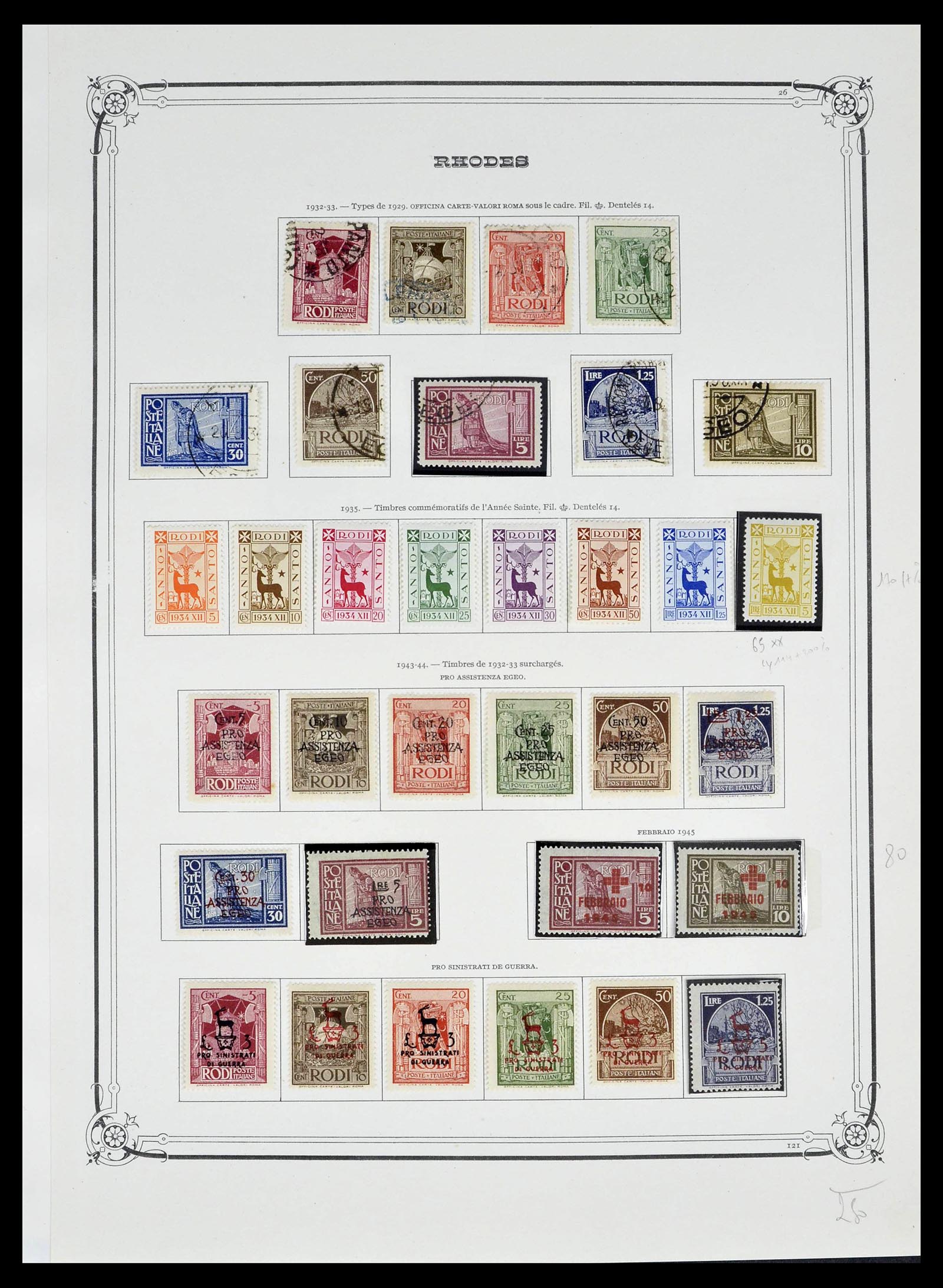 39305 0031 - Postzegelverzameling 39305 Egeïsche Eilanden 1912-1935.