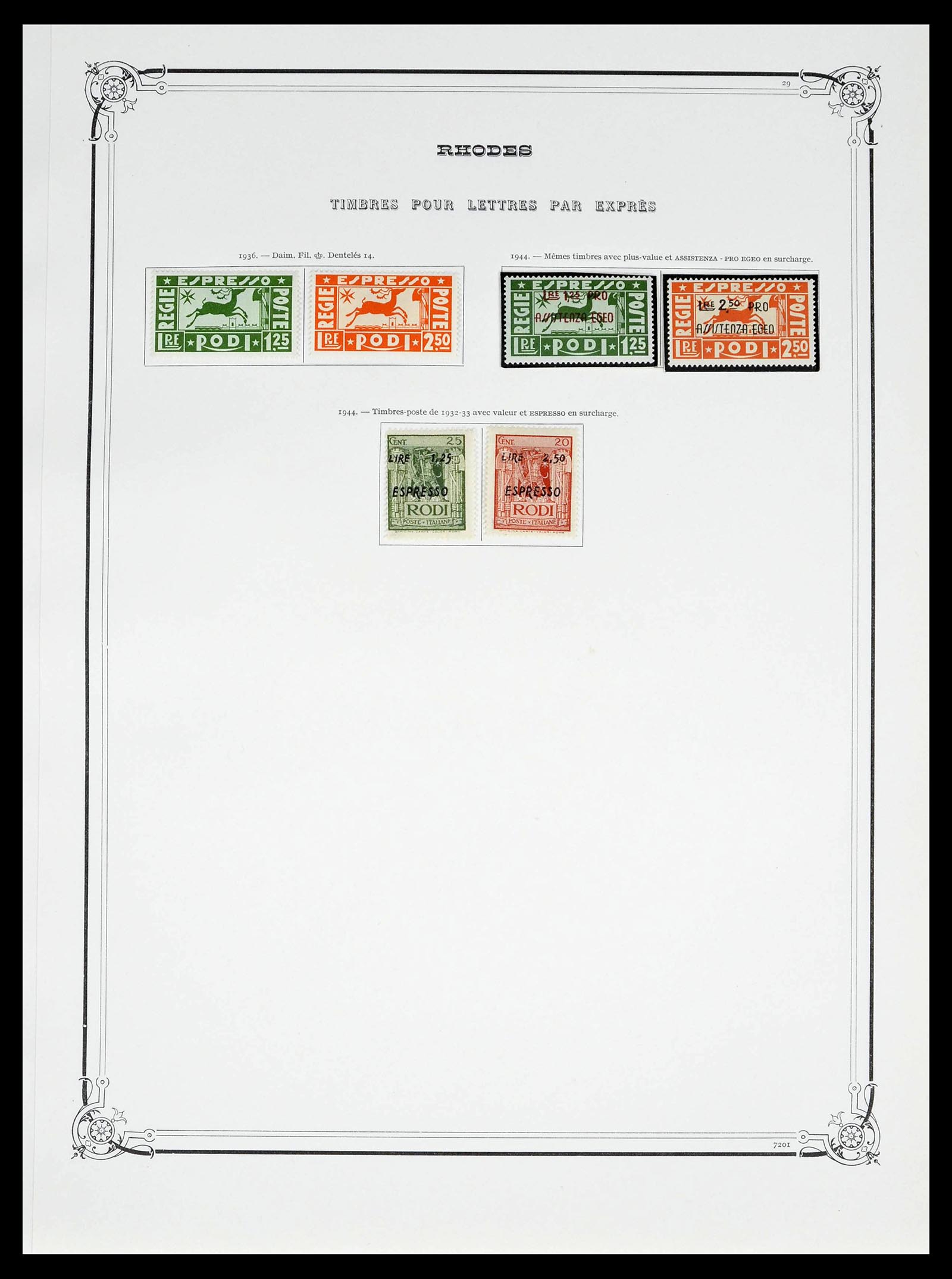 39305 0033 - Postzegelverzameling 39305 Egeïsche Eilanden 1912-1935.