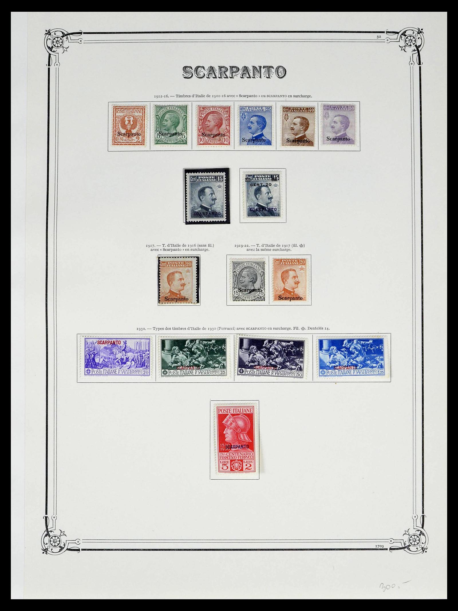 39305 0038 - Stamp collection 39305 Aegean Islands 1912-1935.