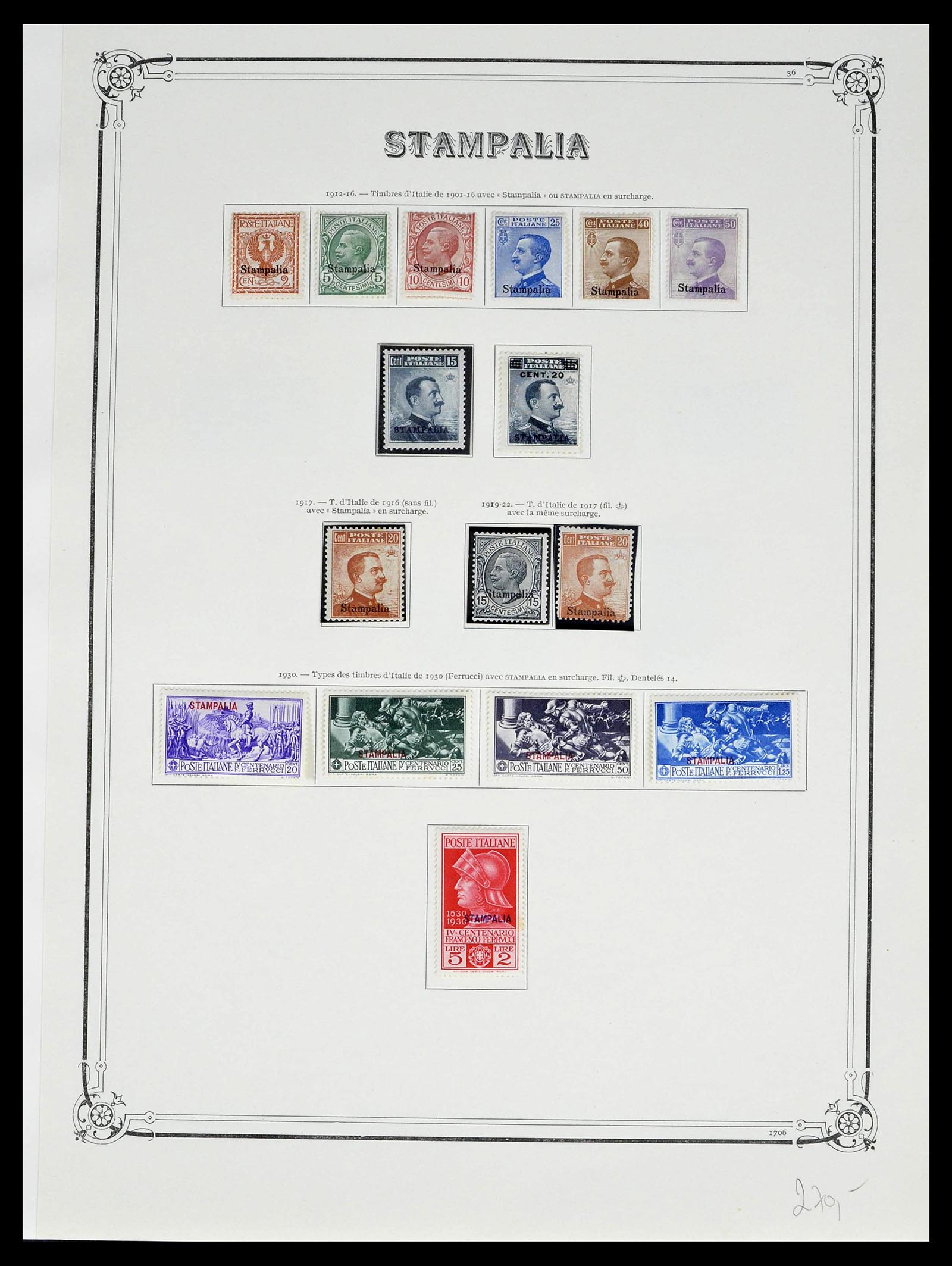 39305 0040 - Postzegelverzameling 39305 Egeïsche Eilanden 1912-1935.