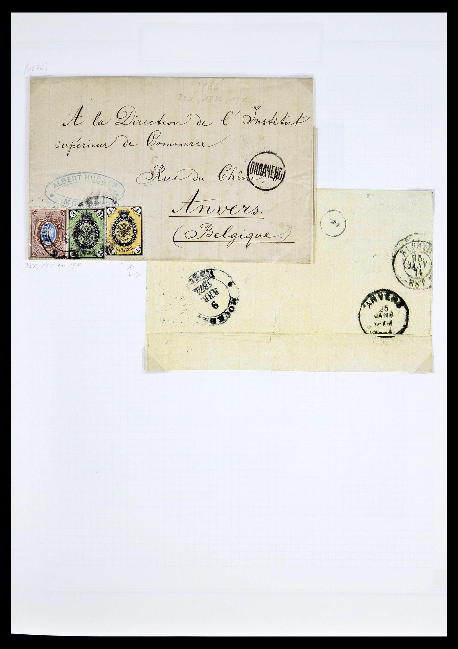 39308 0005 - Postzegelverzameling 39308 Rusland 1848-1945.