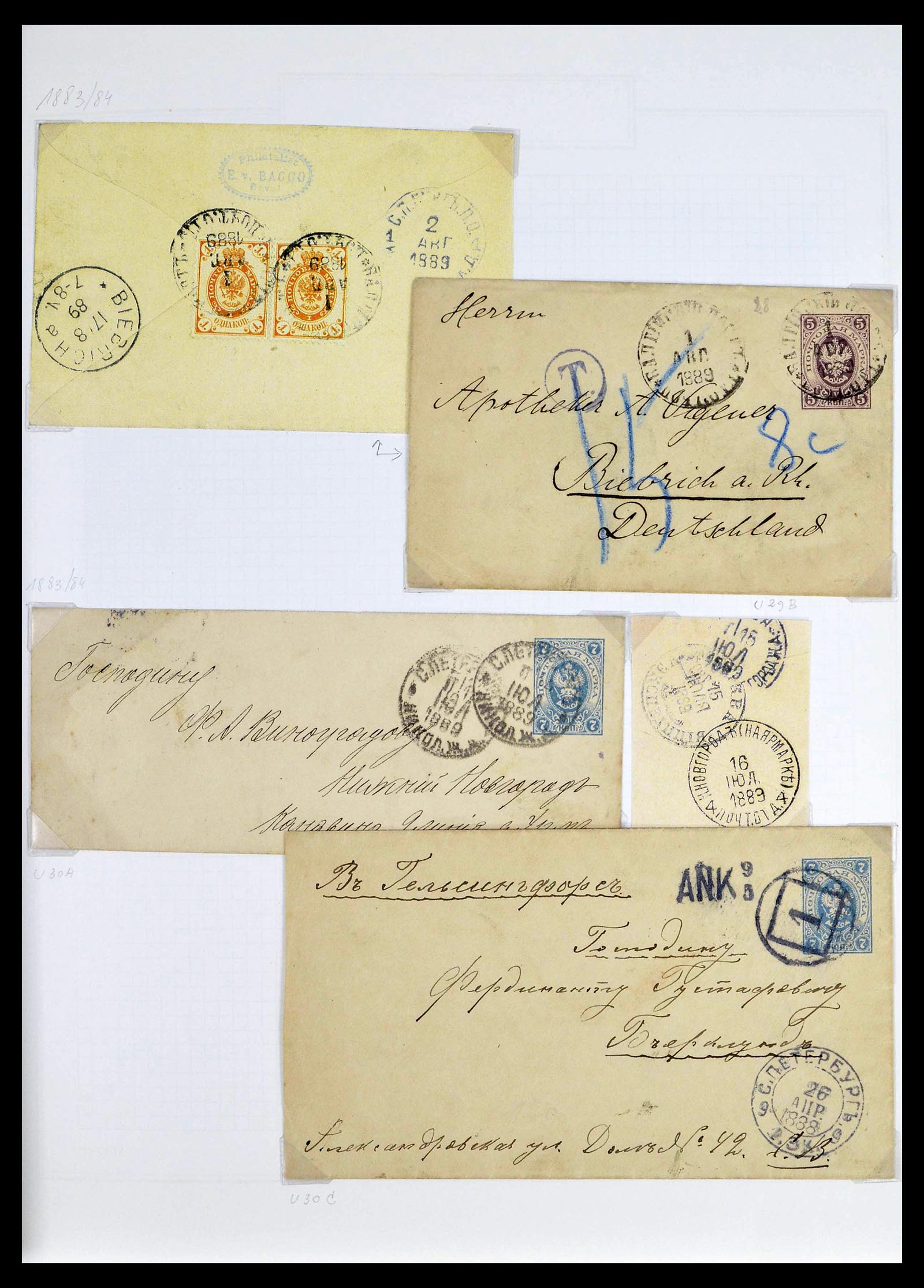 39308 0014 - Postzegelverzameling 39308 Rusland 1848-1945.