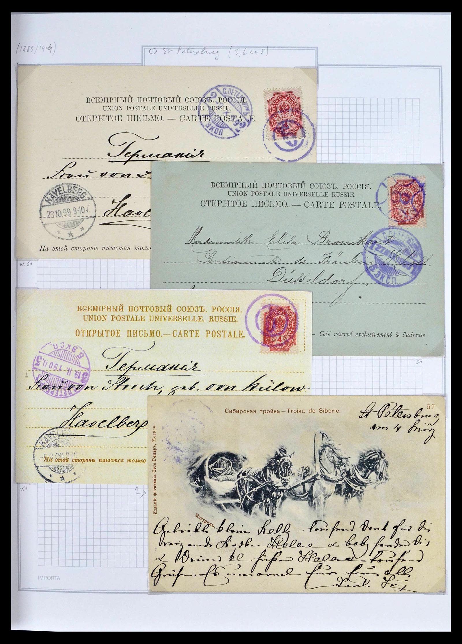 39308 0027 - Postzegelverzameling 39308 Rusland 1848-1945.