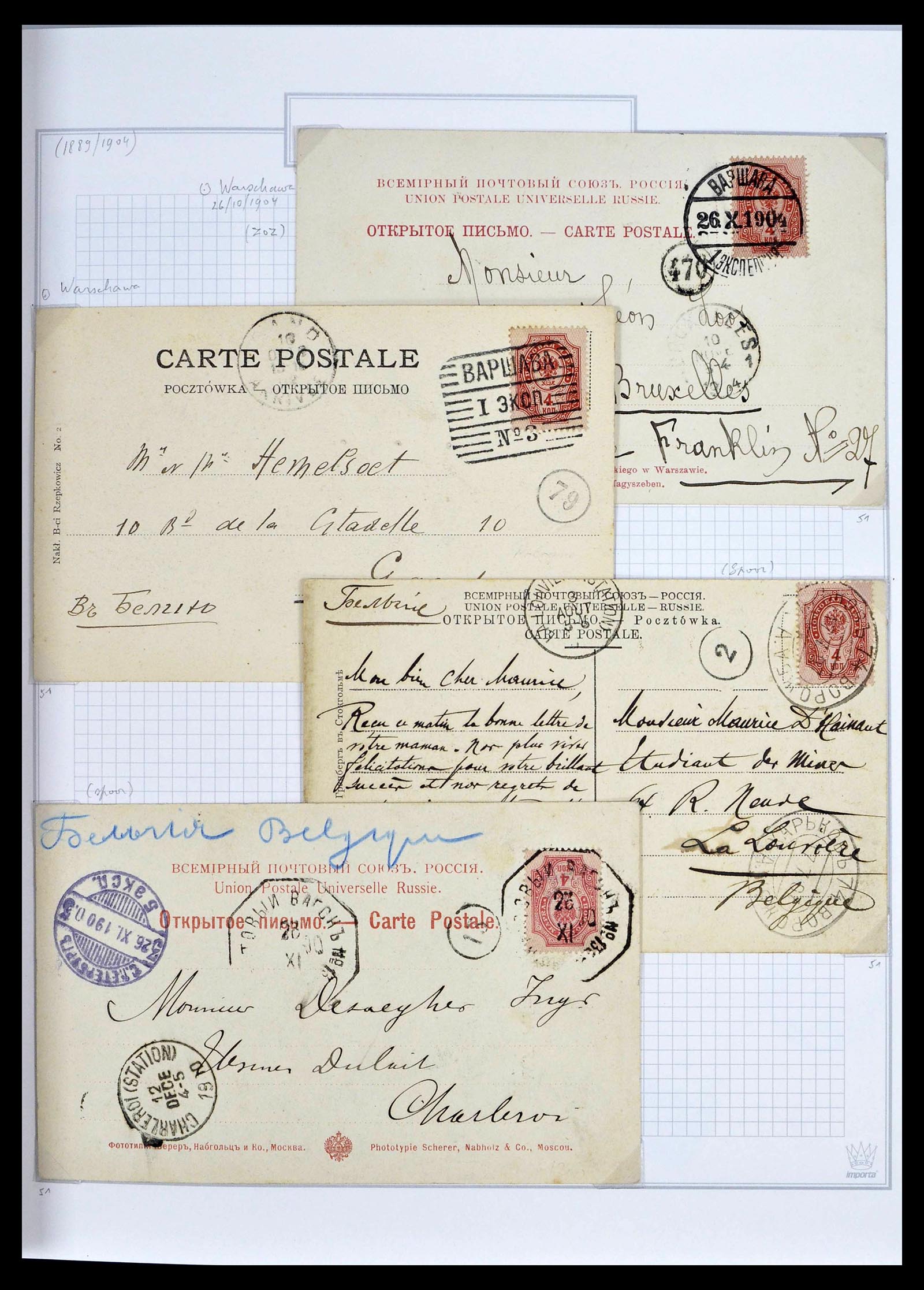 39308 0028 - Postzegelverzameling 39308 Rusland 1848-1945.