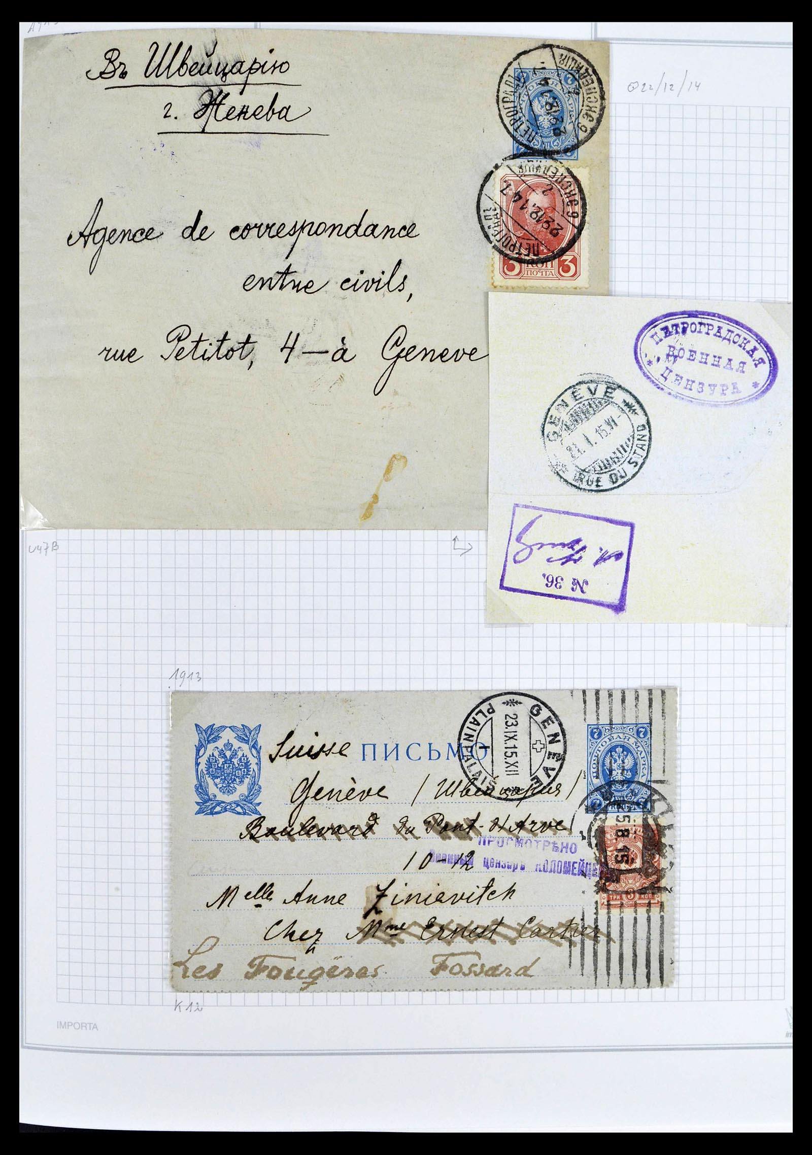 39308 0056 - Postzegelverzameling 39308 Rusland 1848-1945.