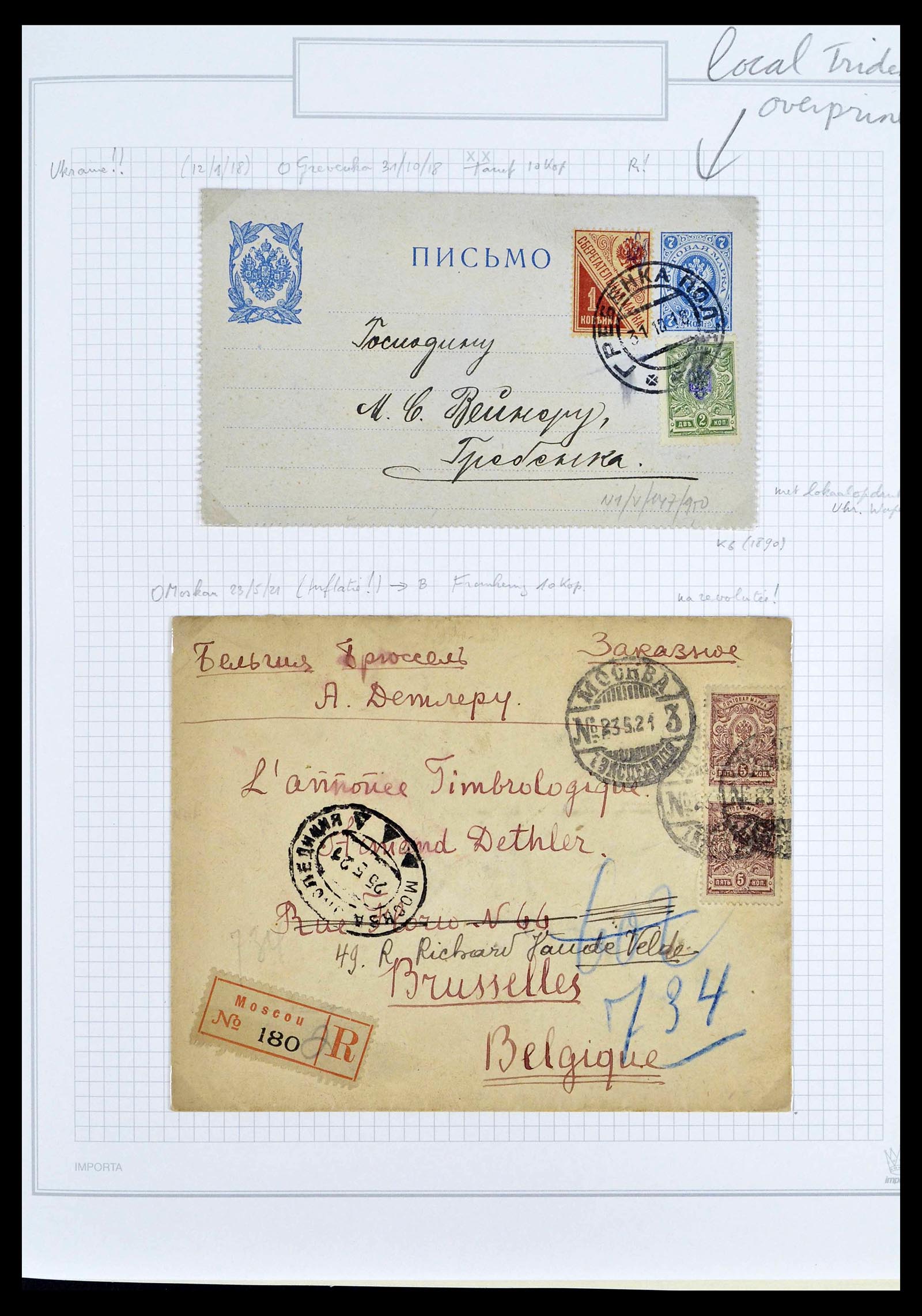 39308 0087 - Postzegelverzameling 39308 Rusland 1848-1945.