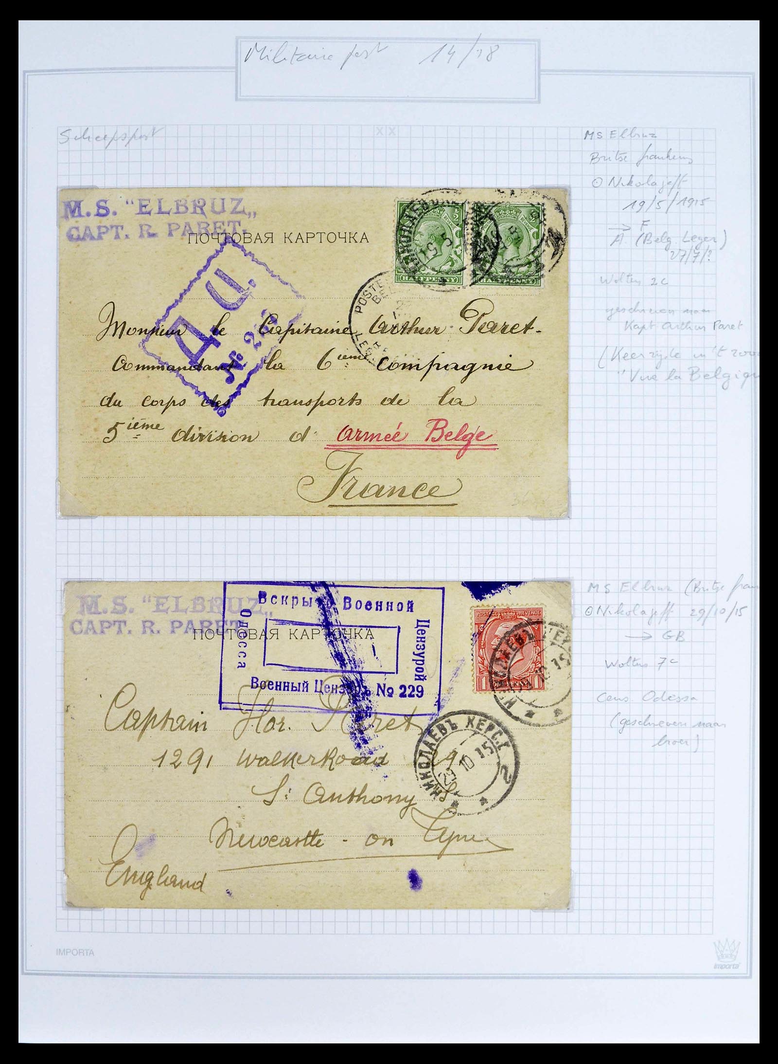 39308 0092 - Postzegelverzameling 39308 Rusland 1848-1945.