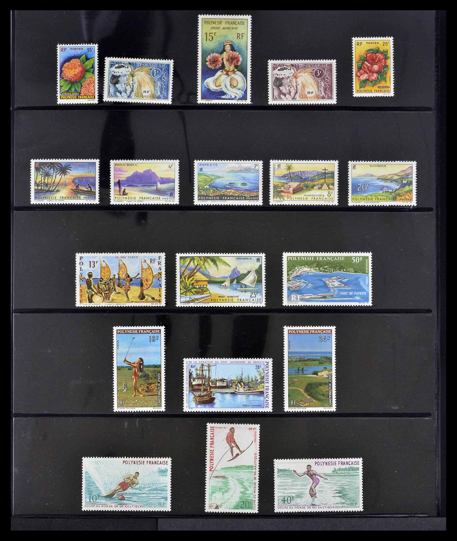 39309 0002 - Postzegelverzameling 39309 Polynesië 1948-2001.