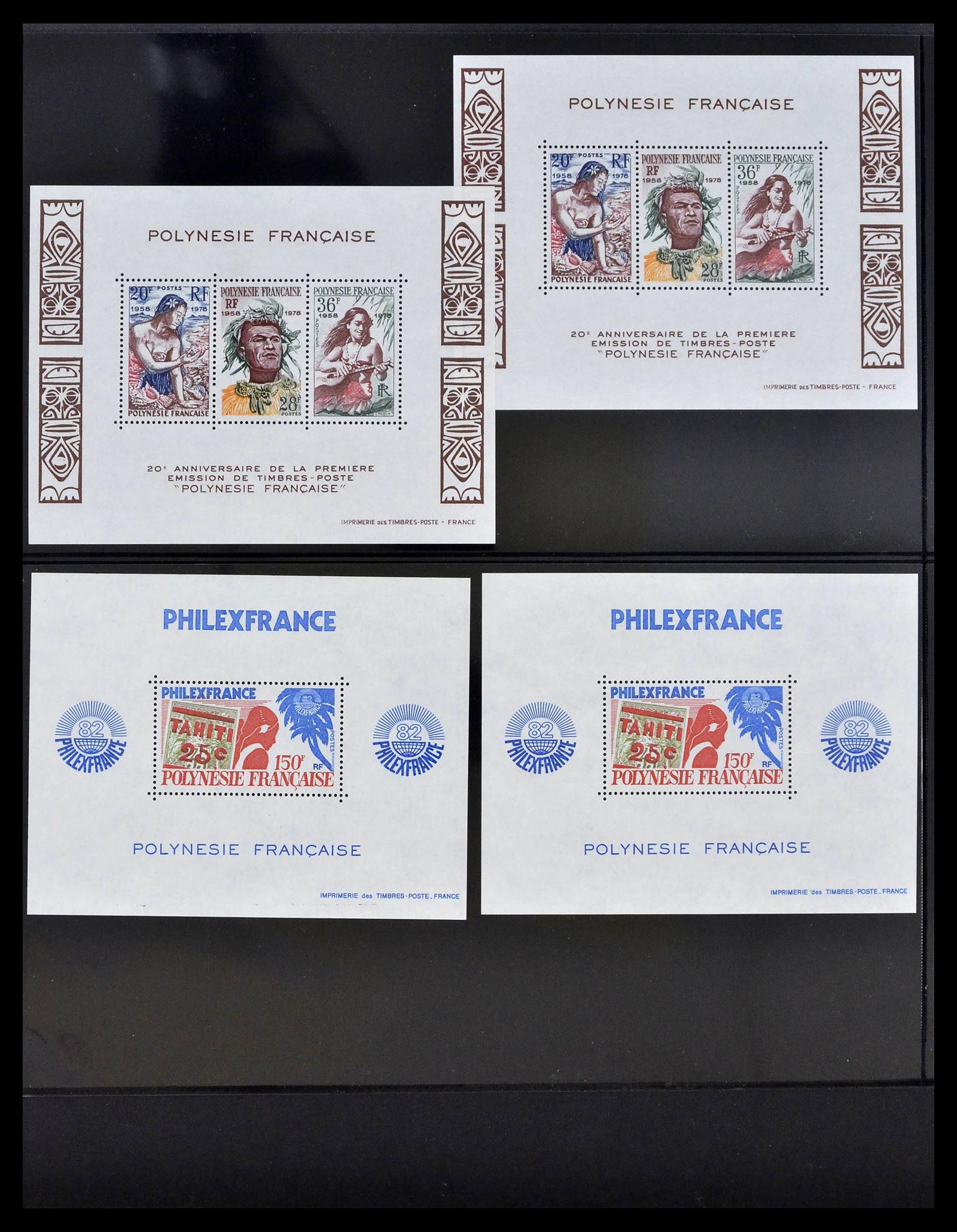 39309 0008 - Postzegelverzameling 39309 Polynesië 1948-2001.