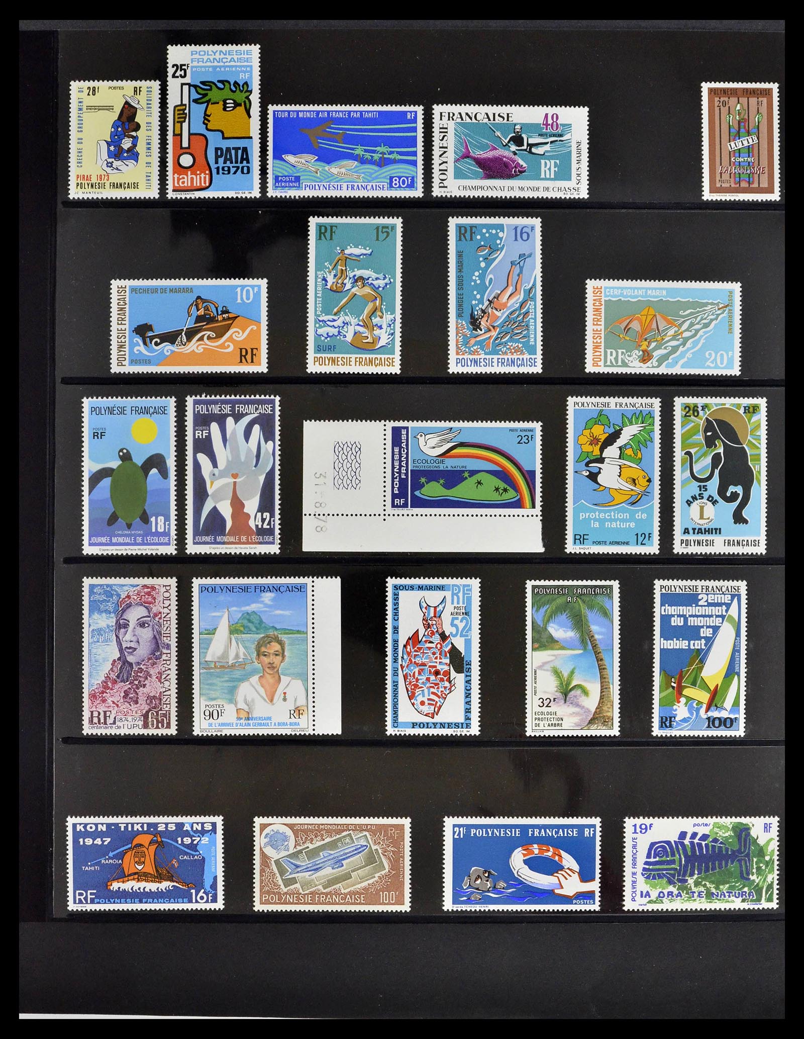 39309 0021 - Postzegelverzameling 39309 Polynesië 1948-2001.