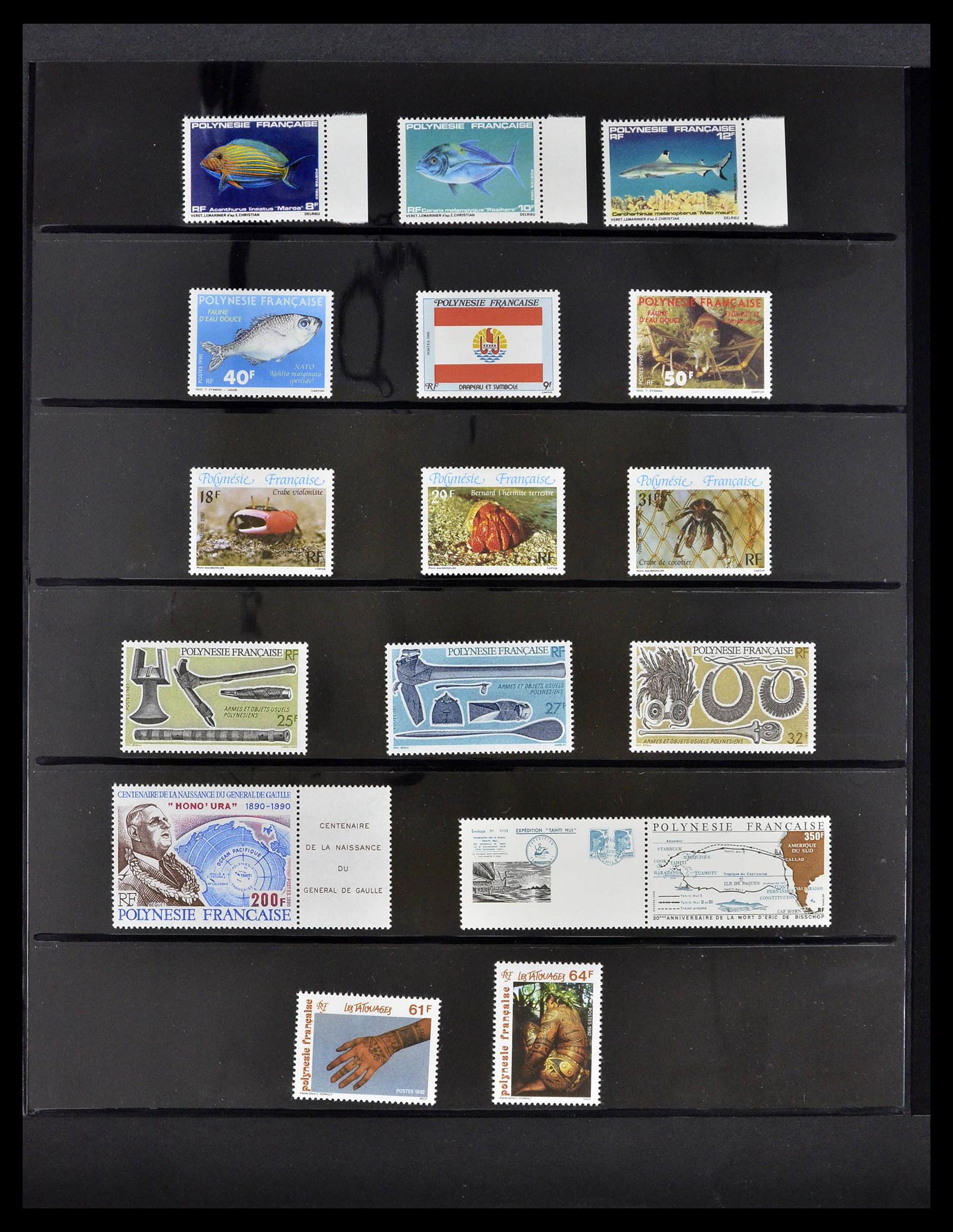 39309 0026 - Postzegelverzameling 39309 Polynesië 1948-2001.