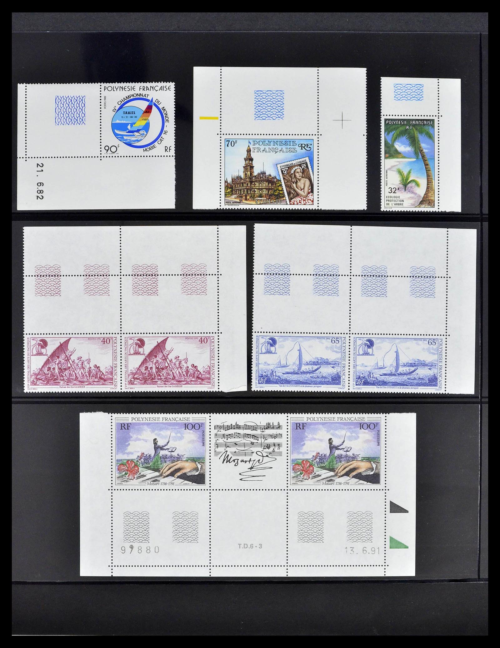 39309 0032 - Stamp collection 39309 Polynesië 1948-2001.