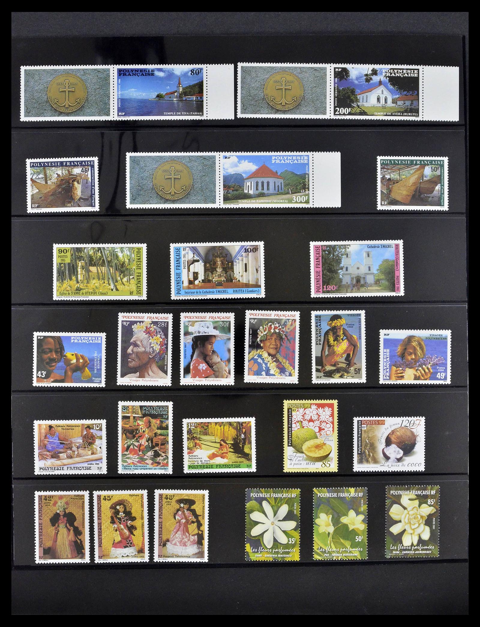 39309 0049 - Postzegelverzameling 39309 Polynesië 1948-2001.
