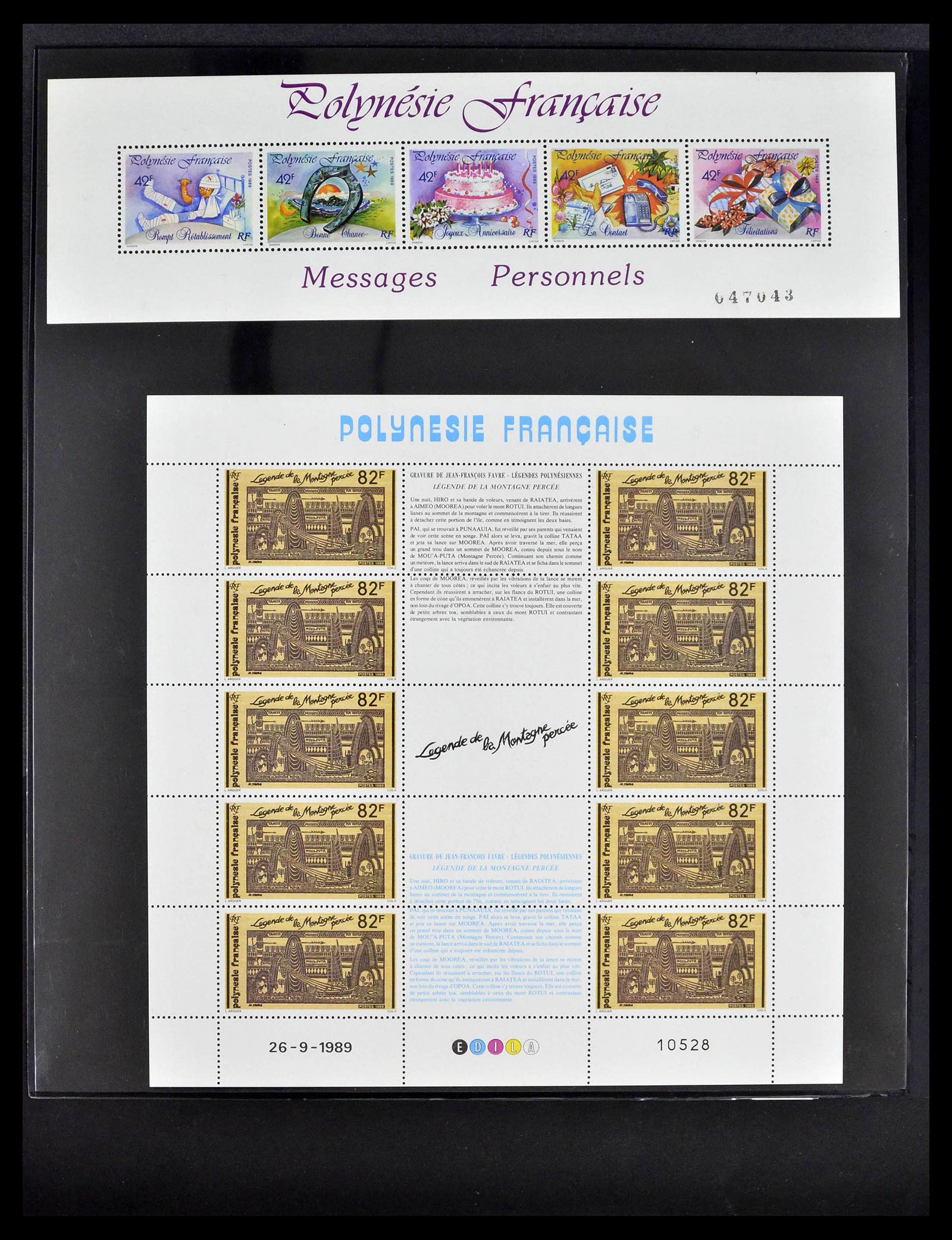 39309 0058 - Postzegelverzameling 39309 Polynesië 1948-2001.