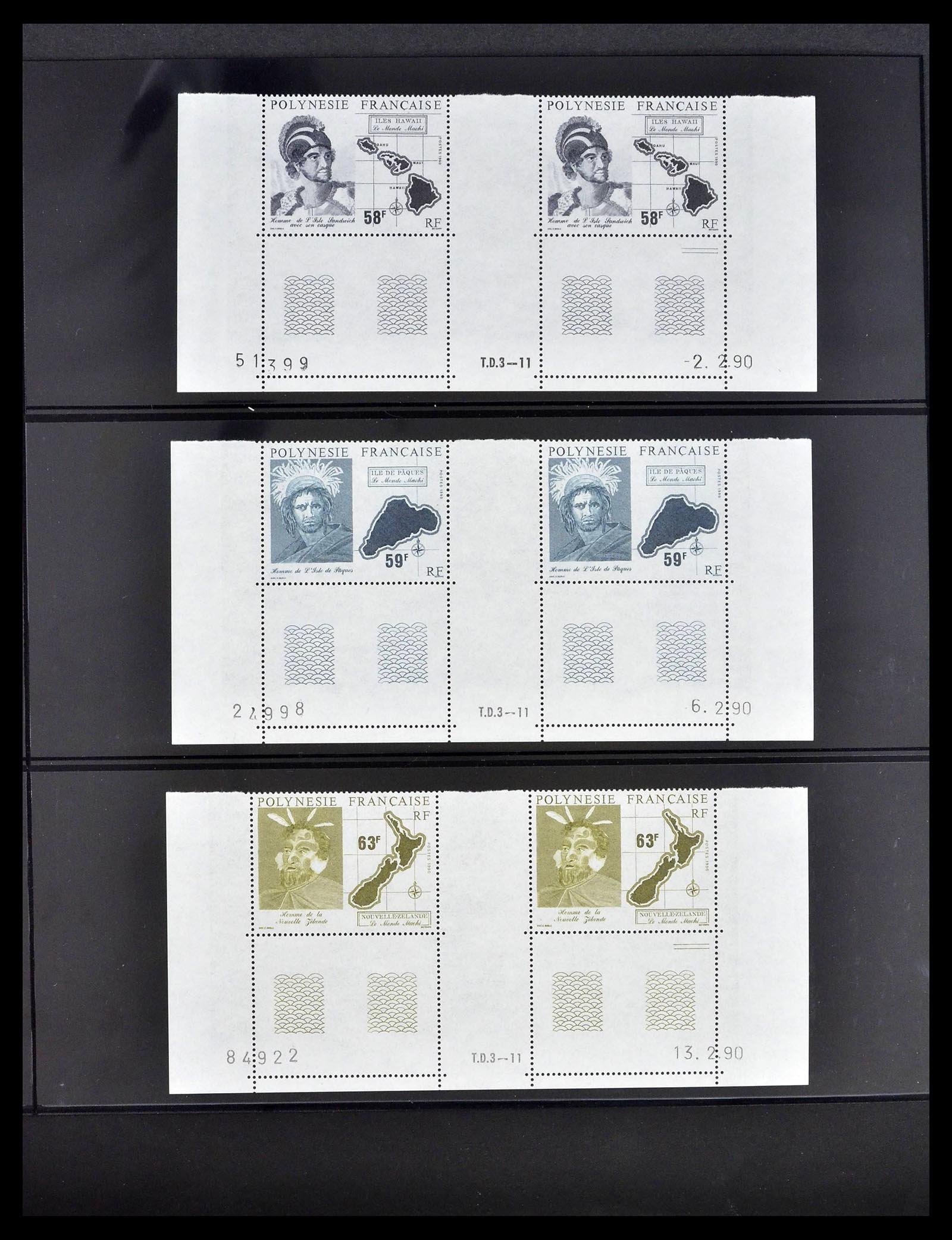 39309 0059 - Postzegelverzameling 39309 Polynesië 1948-2001.
