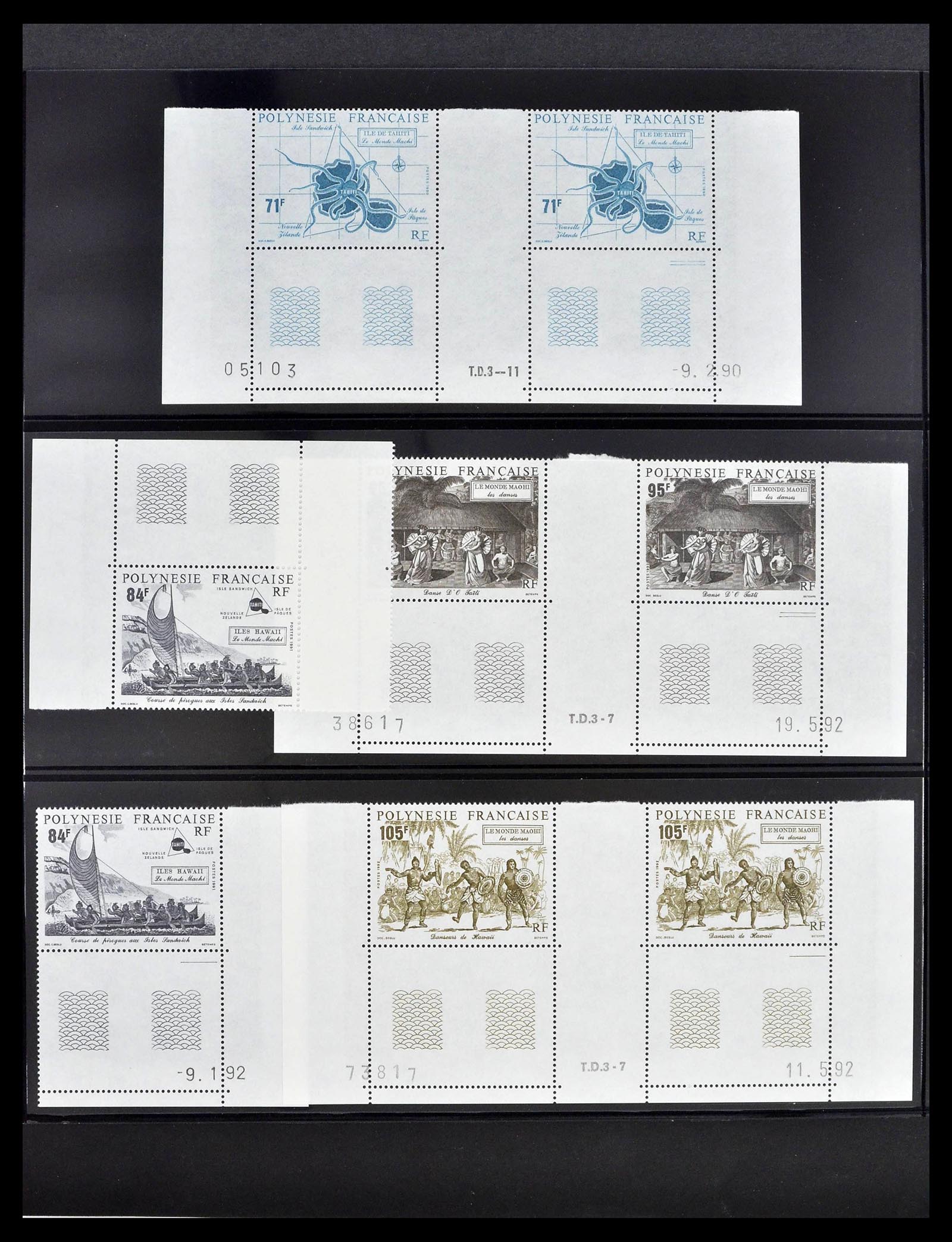 39309 0060 - Postzegelverzameling 39309 Polynesië 1948-2001.