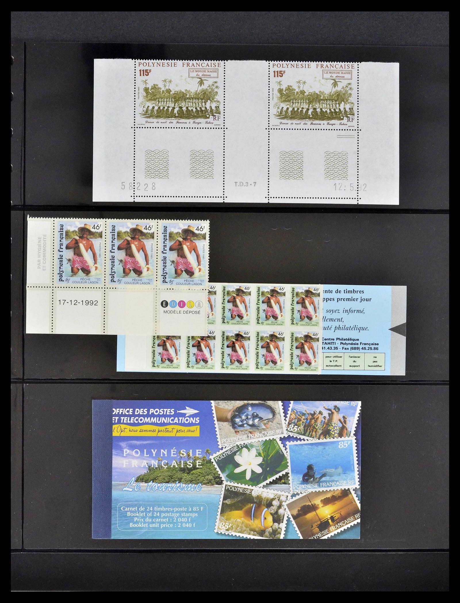39309 0061 - Postzegelverzameling 39309 Polynesië 1948-2001.