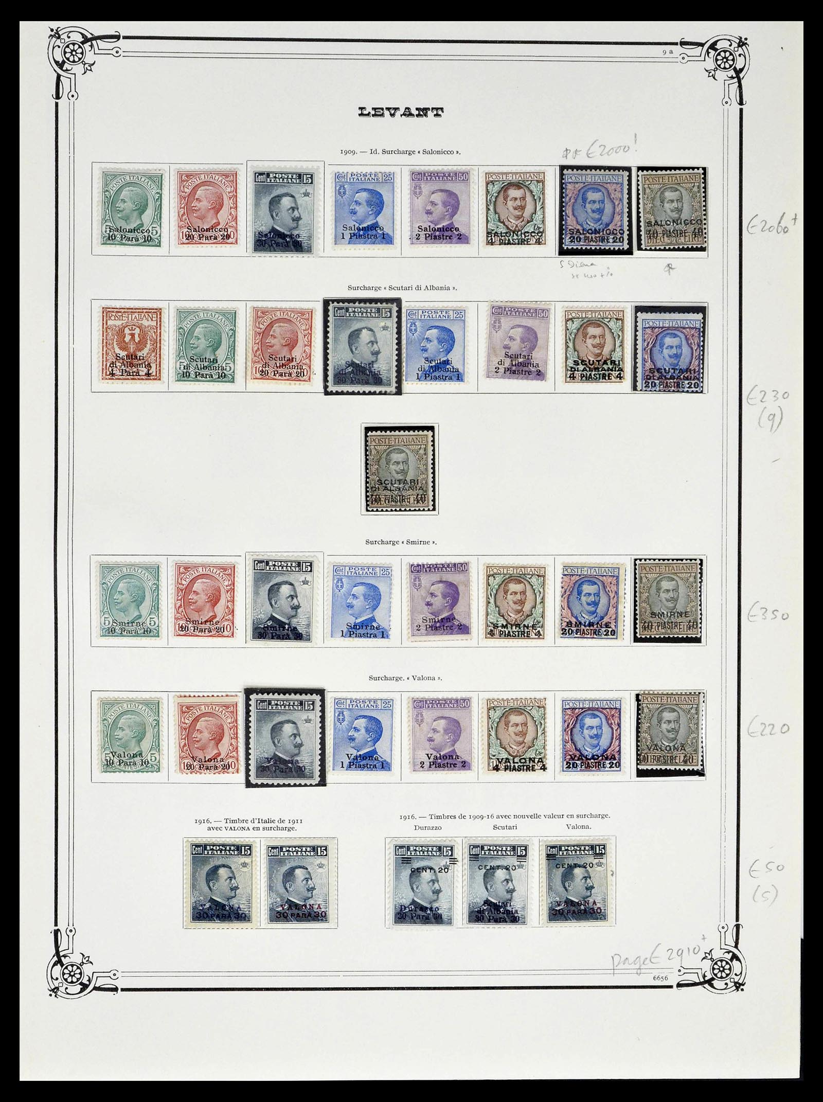 39310 0003 - Stamp collection 39310 Italian Levant 1874-1923.
