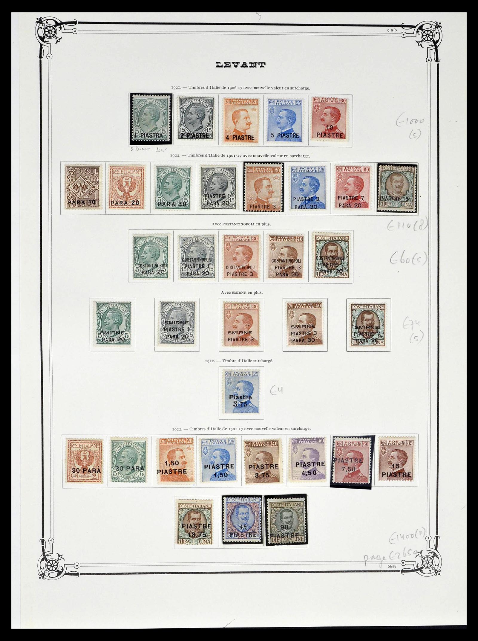 39310 0004 - Stamp collection 39310 Italian Levant 1874-1923.