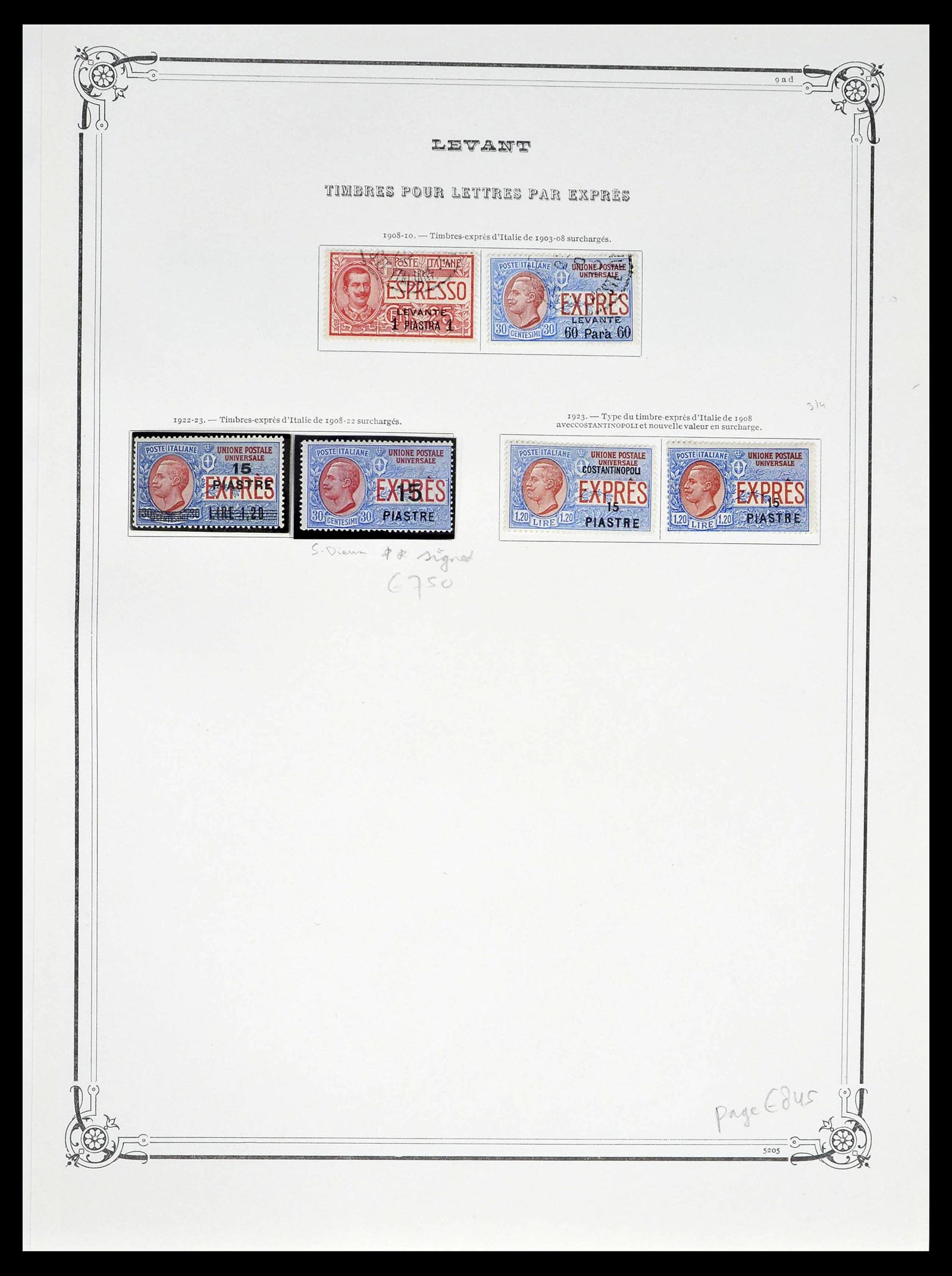 39310 0006 - Stamp collection 39310 Italian Levant 1874-1923.