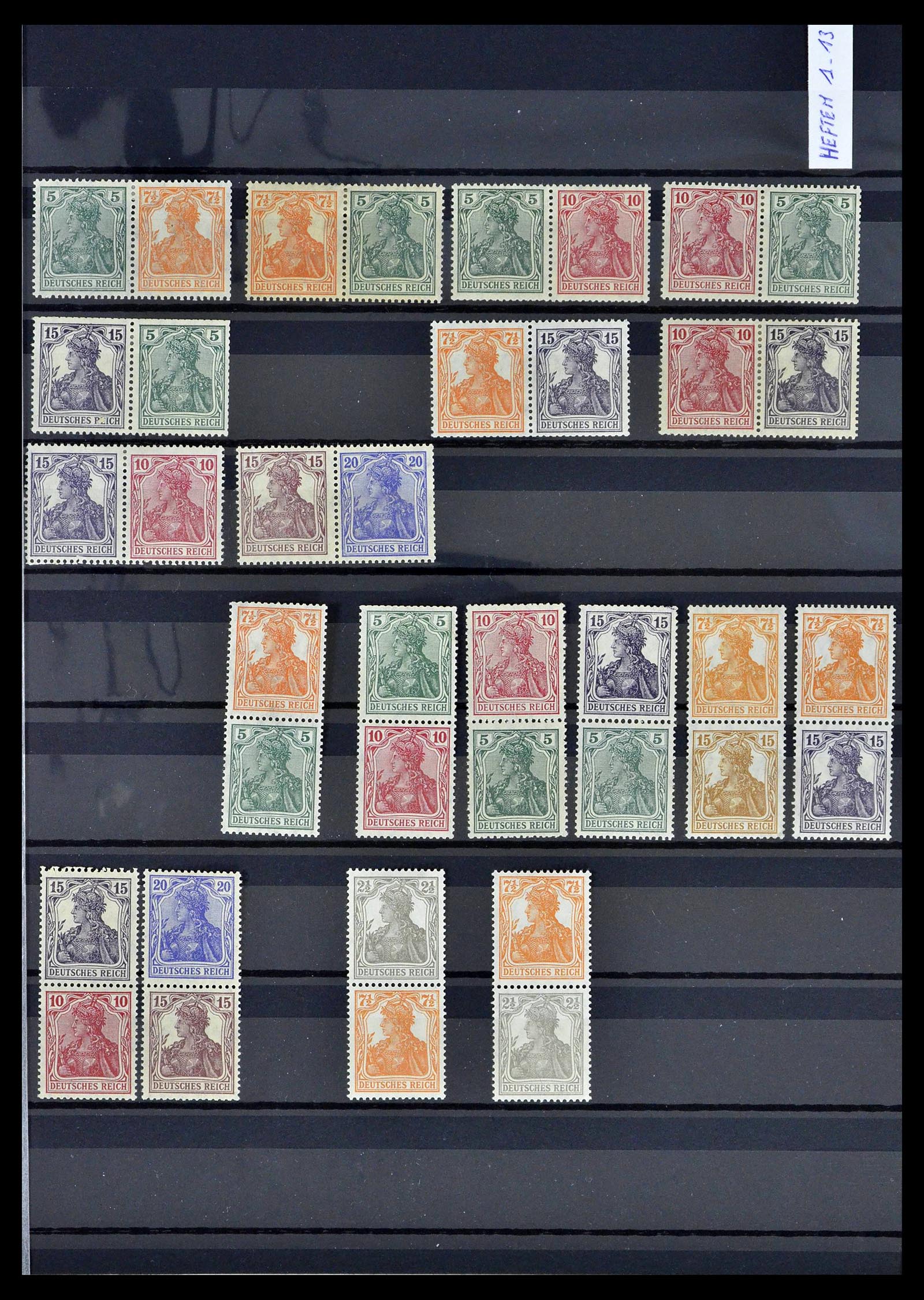 39311 0001 - Stamp collection 39311 German Reich combinations 1910-1941.
