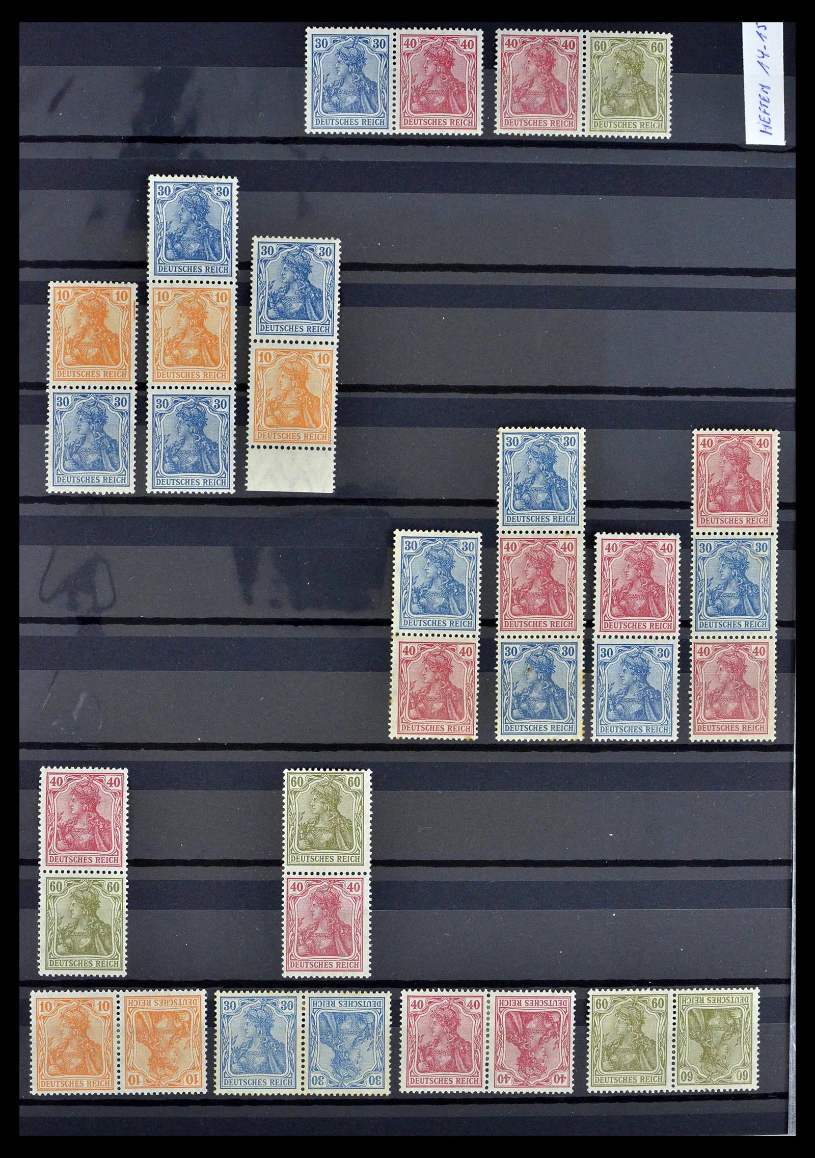 39311 0002 - Stamp collection 39311 German Reich combinations 1910-1941.