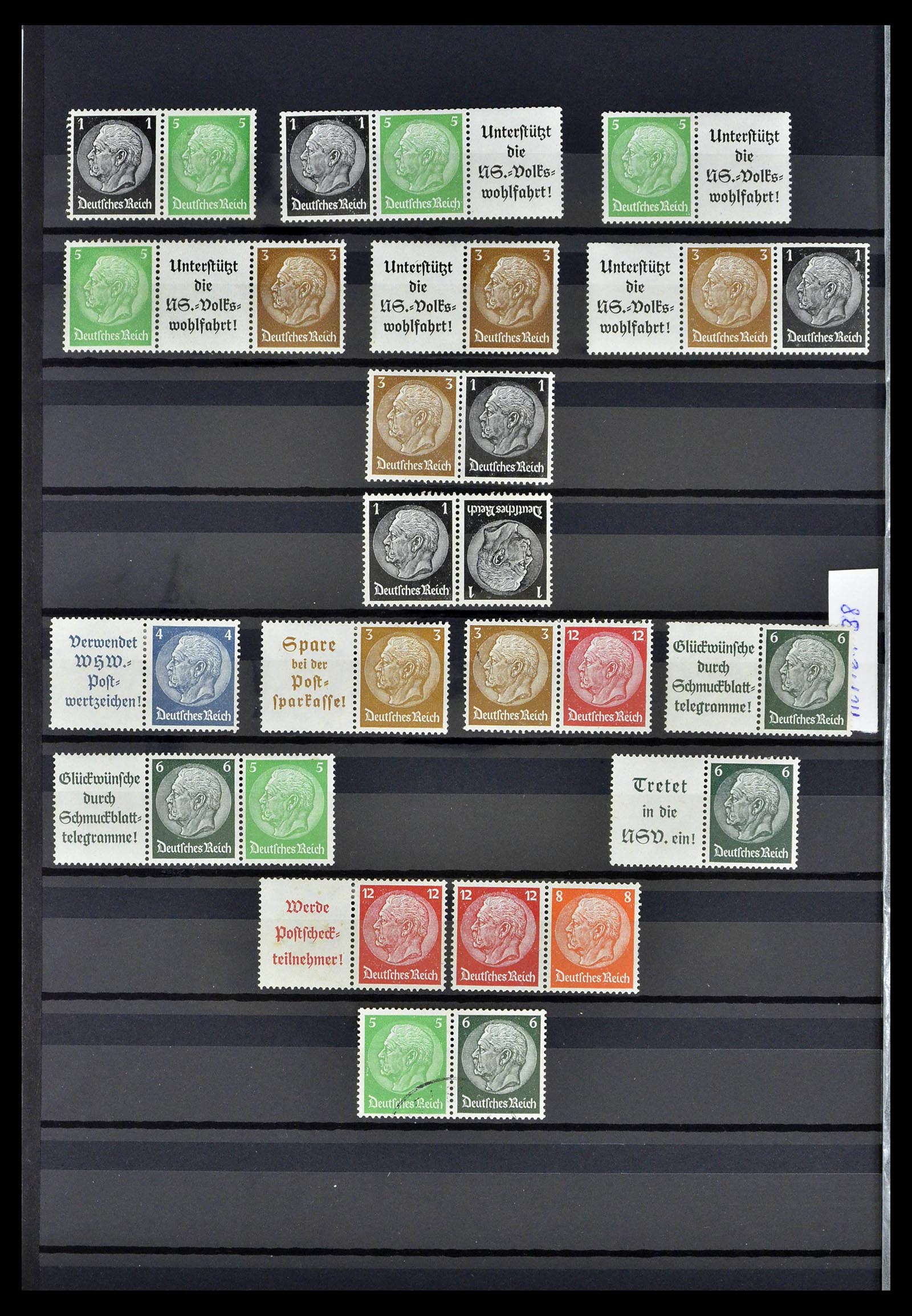 39311 0021 - Postzegelverzameling 39311 Duitse Rijk combinaties 1910-1941.