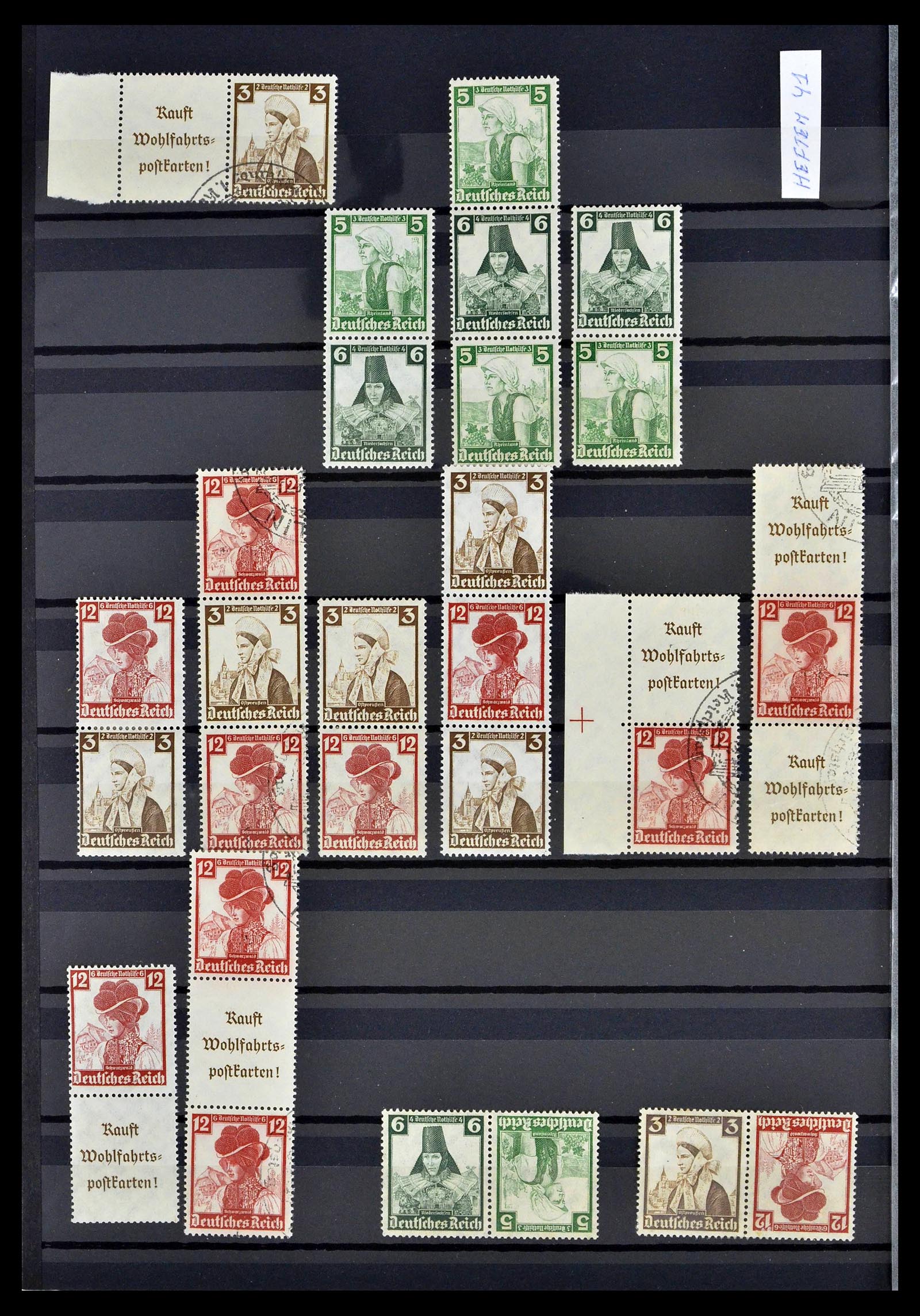 39311 0029 - Postzegelverzameling 39311 Duitse Rijk combinaties 1910-1941.