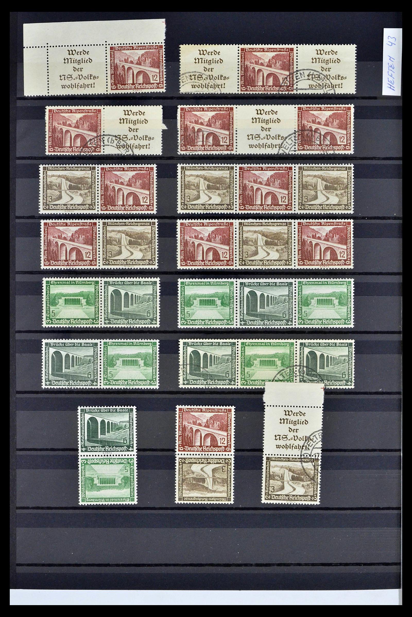 39311 0031 - Postzegelverzameling 39311 Duitse Rijk combinaties 1910-1941.