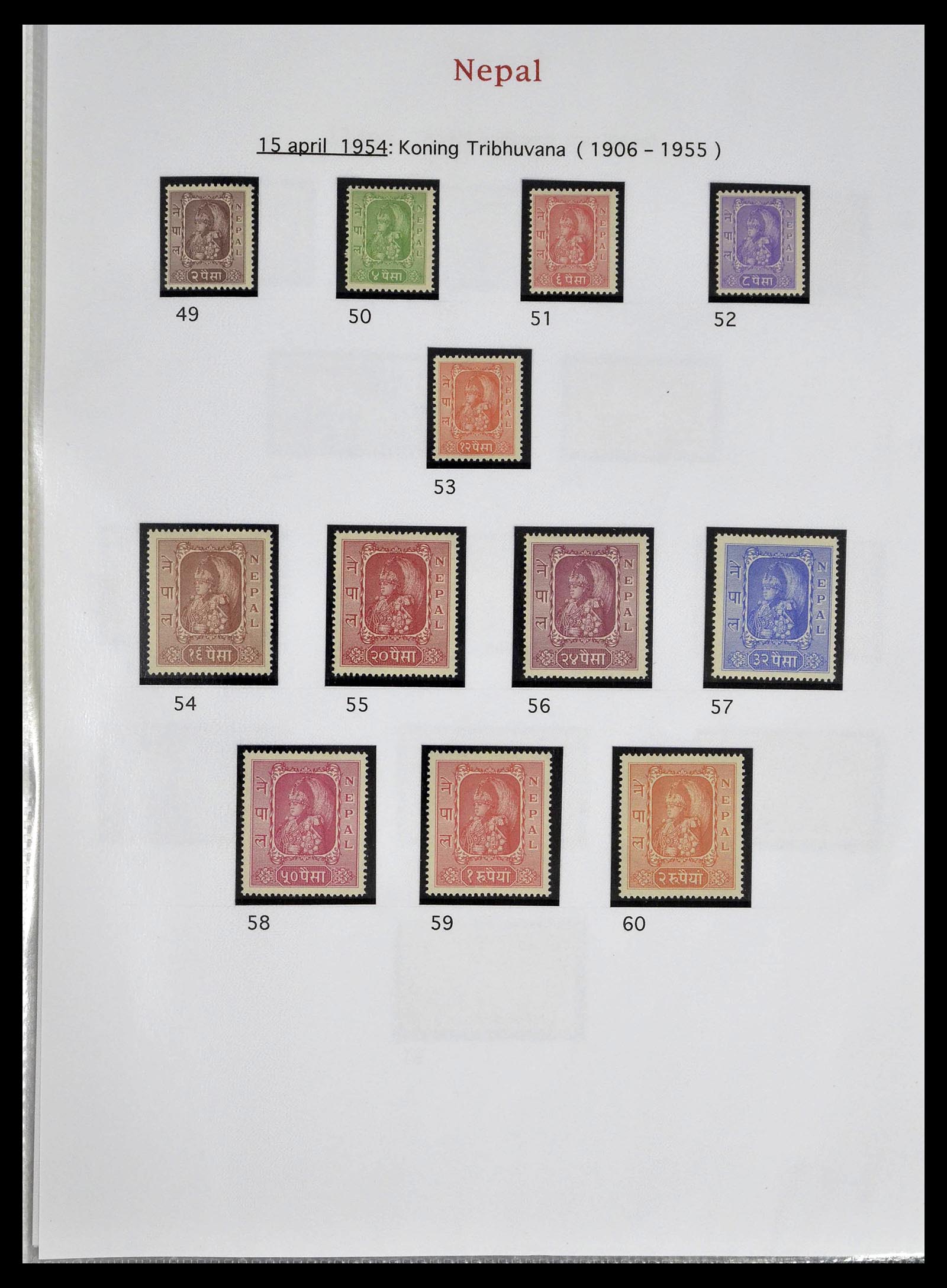 39313 0006 - Postzegelverzameling 39313 Nepal 1881-1999.