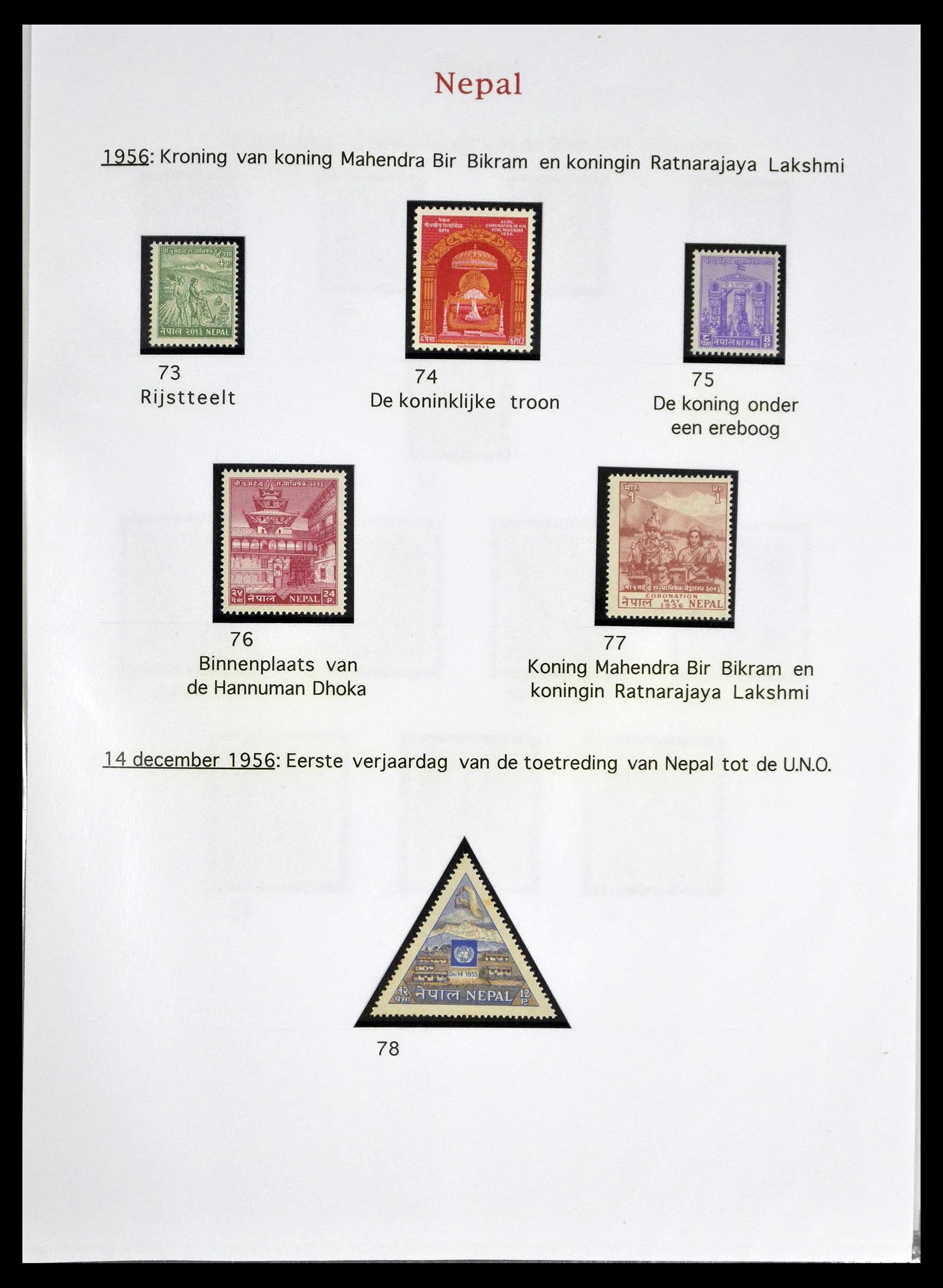 39313 0008 - Postzegelverzameling 39313 Nepal 1881-1999.