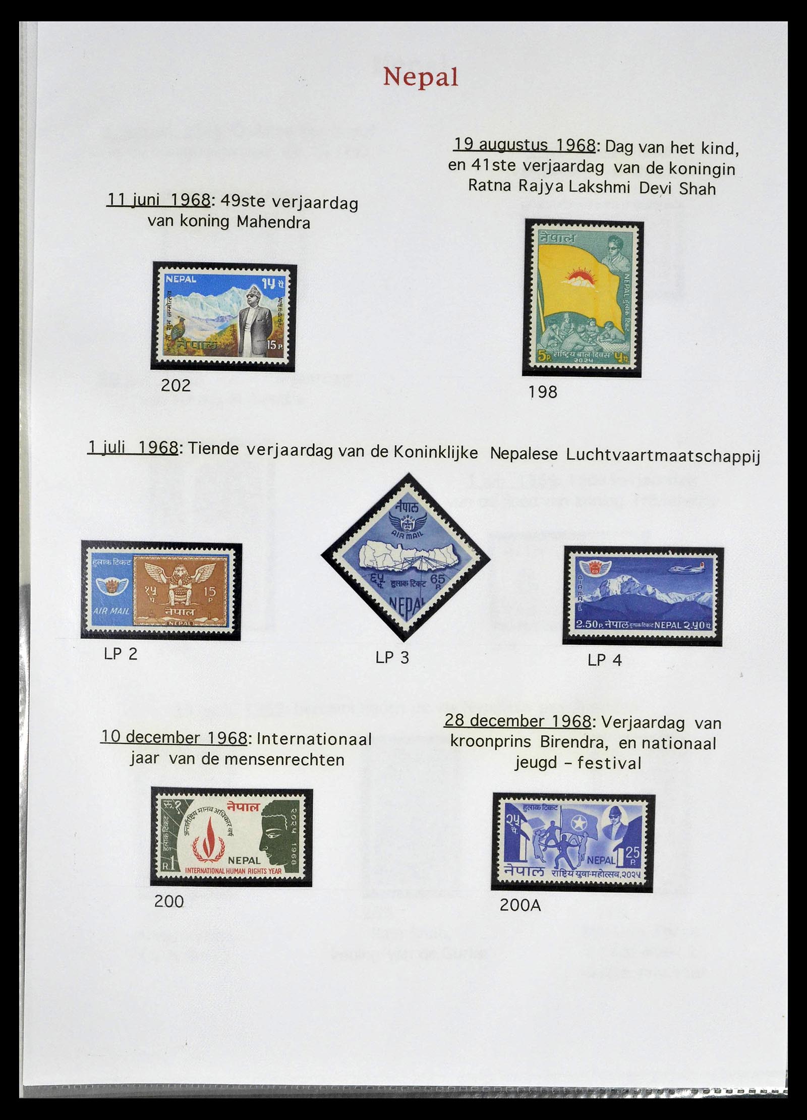 39313 0024 - Postzegelverzameling 39313 Nepal 1881-1999.