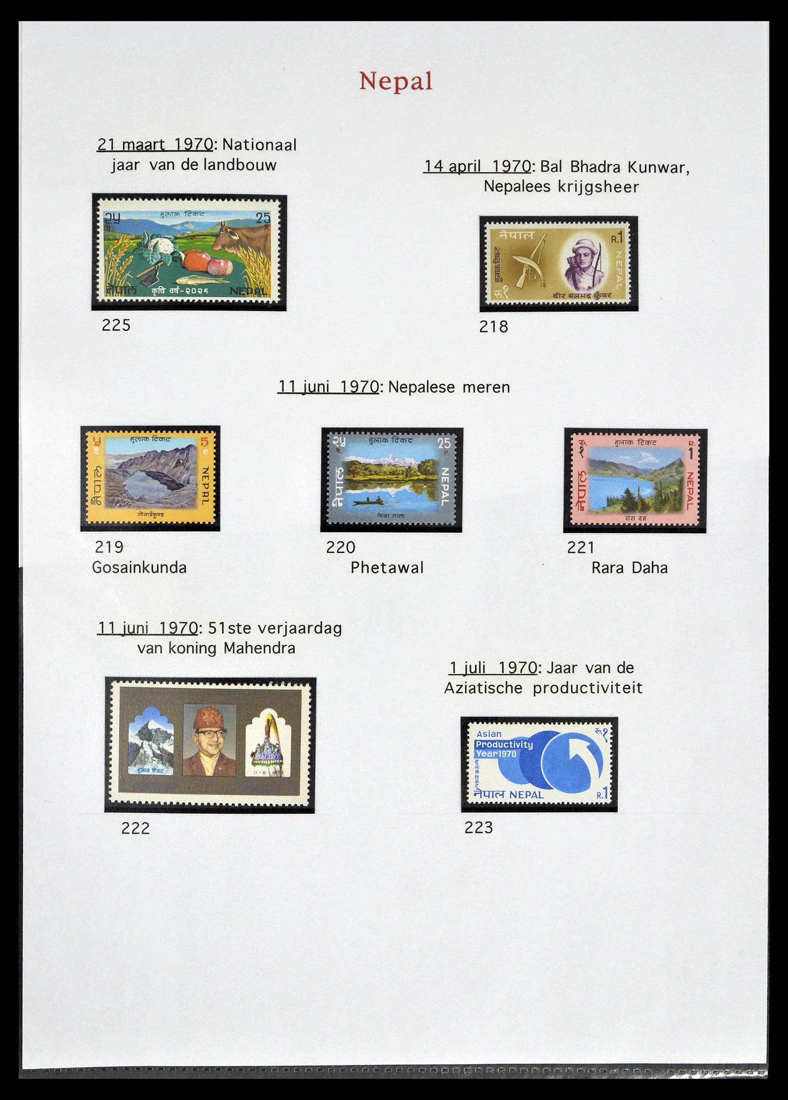 39313 0027 - Postzegelverzameling 39313 Nepal 1881-1999.