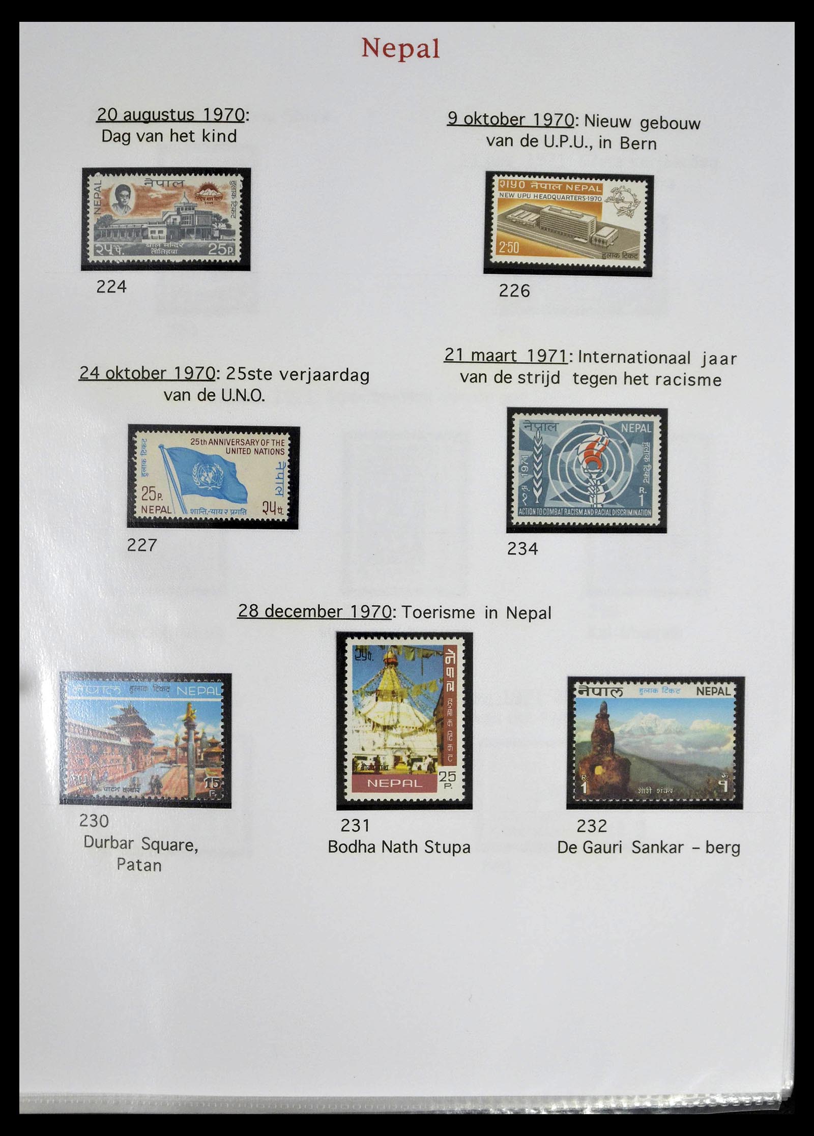 39313 0028 - Postzegelverzameling 39313 Nepal 1881-1999.