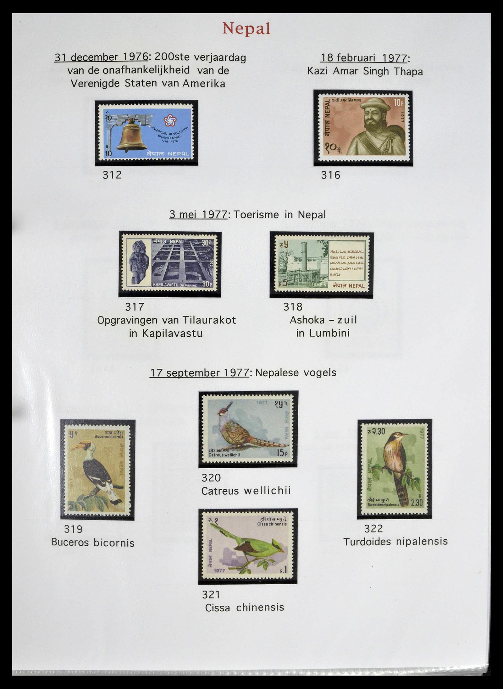 39313 0041 - Postzegelverzameling 39313 Nepal 1881-1999.