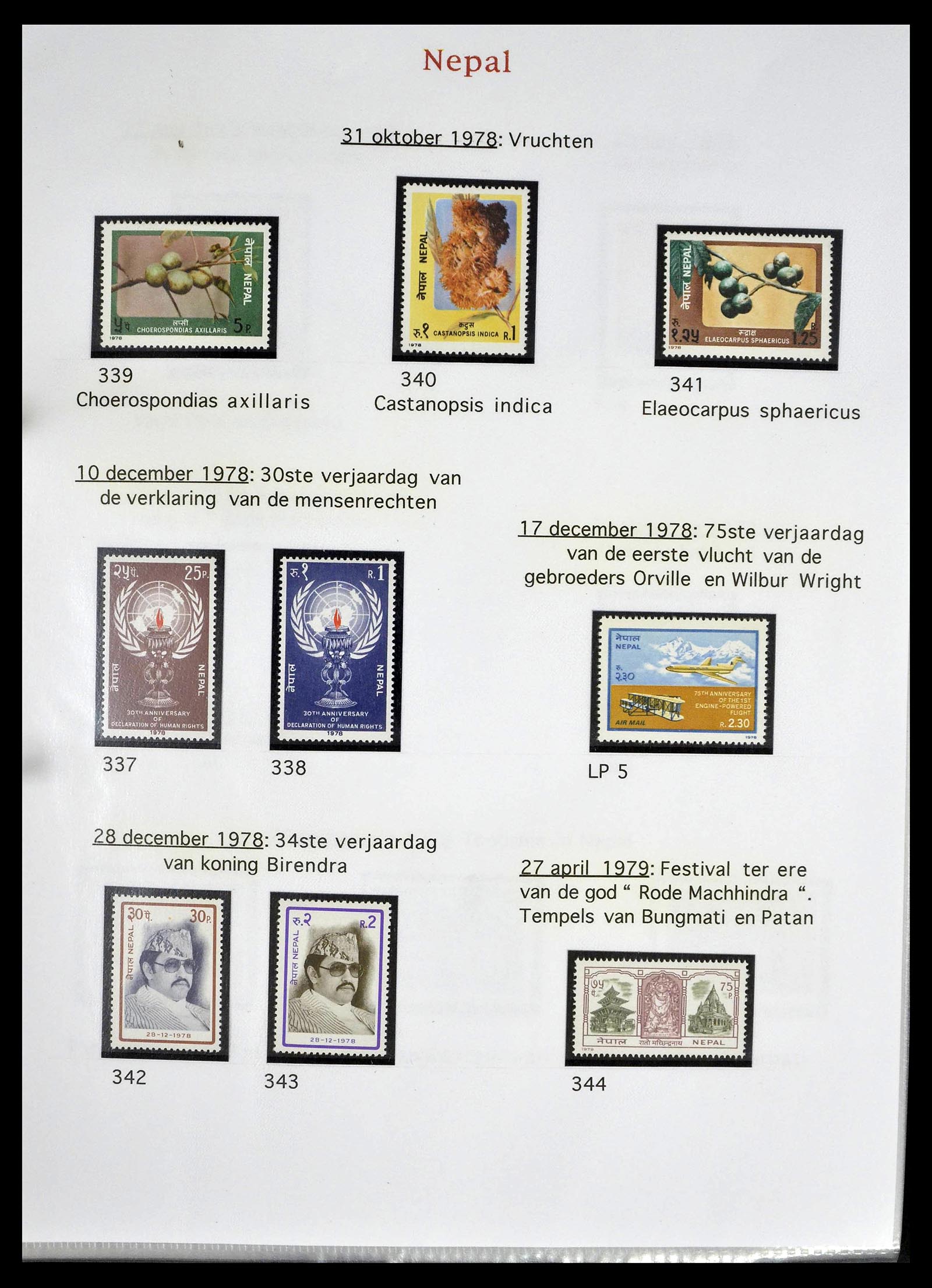 39313 0044 - Postzegelverzameling 39313 Nepal 1881-1999.
