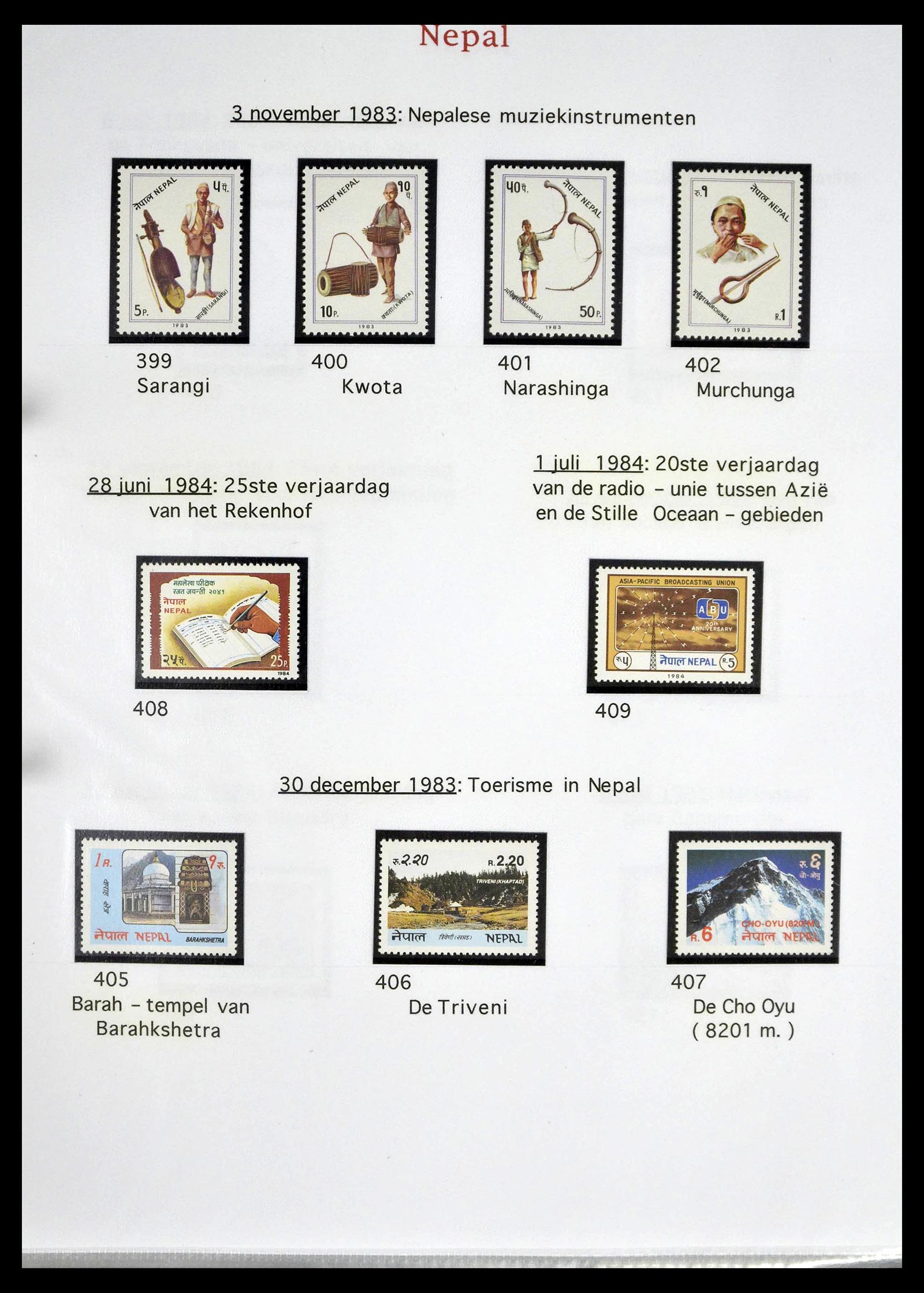 39313 0053 - Postzegelverzameling 39313 Nepal 1881-1999.