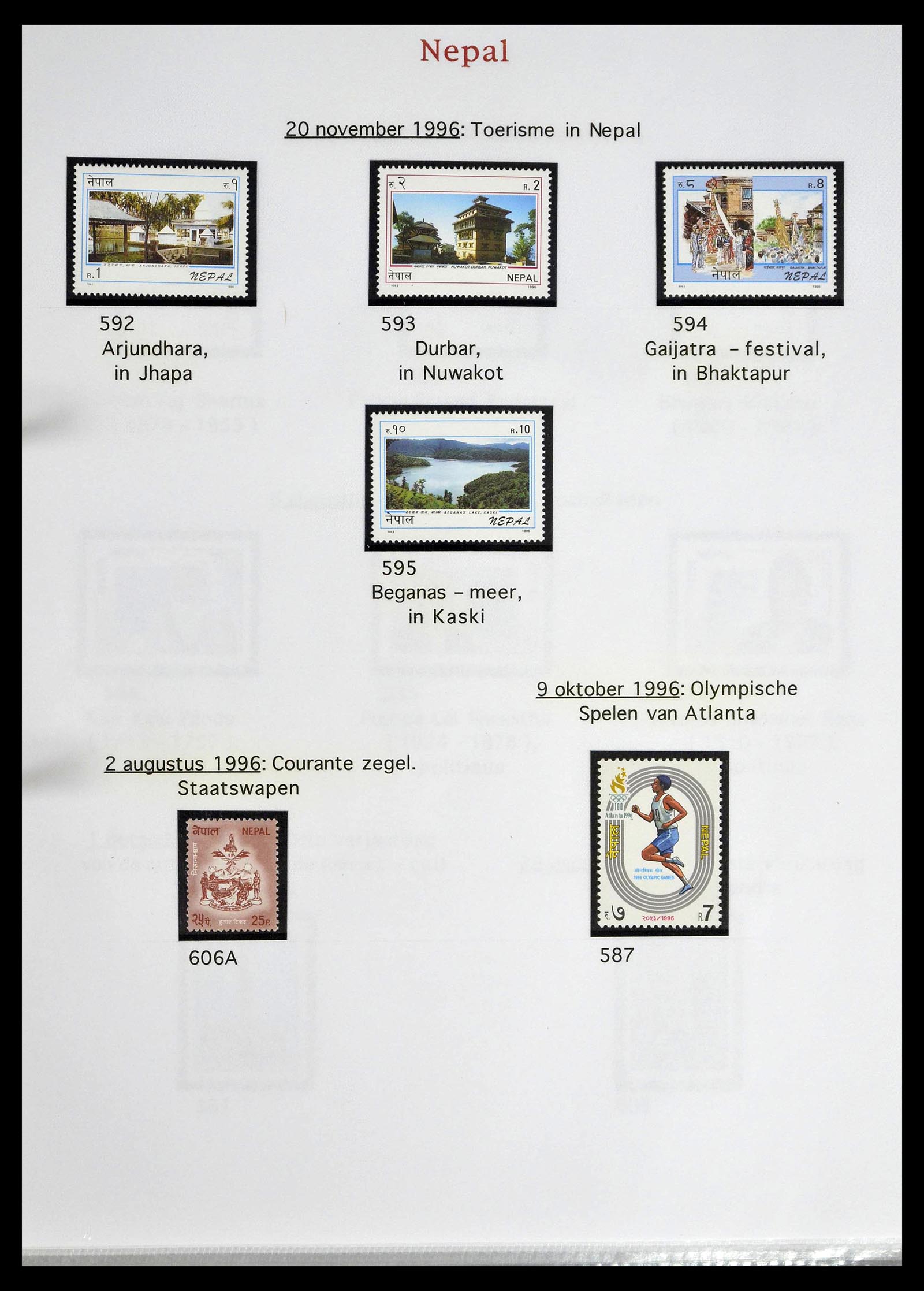 39313 0081 - Postzegelverzameling 39313 Nepal 1881-1999.
