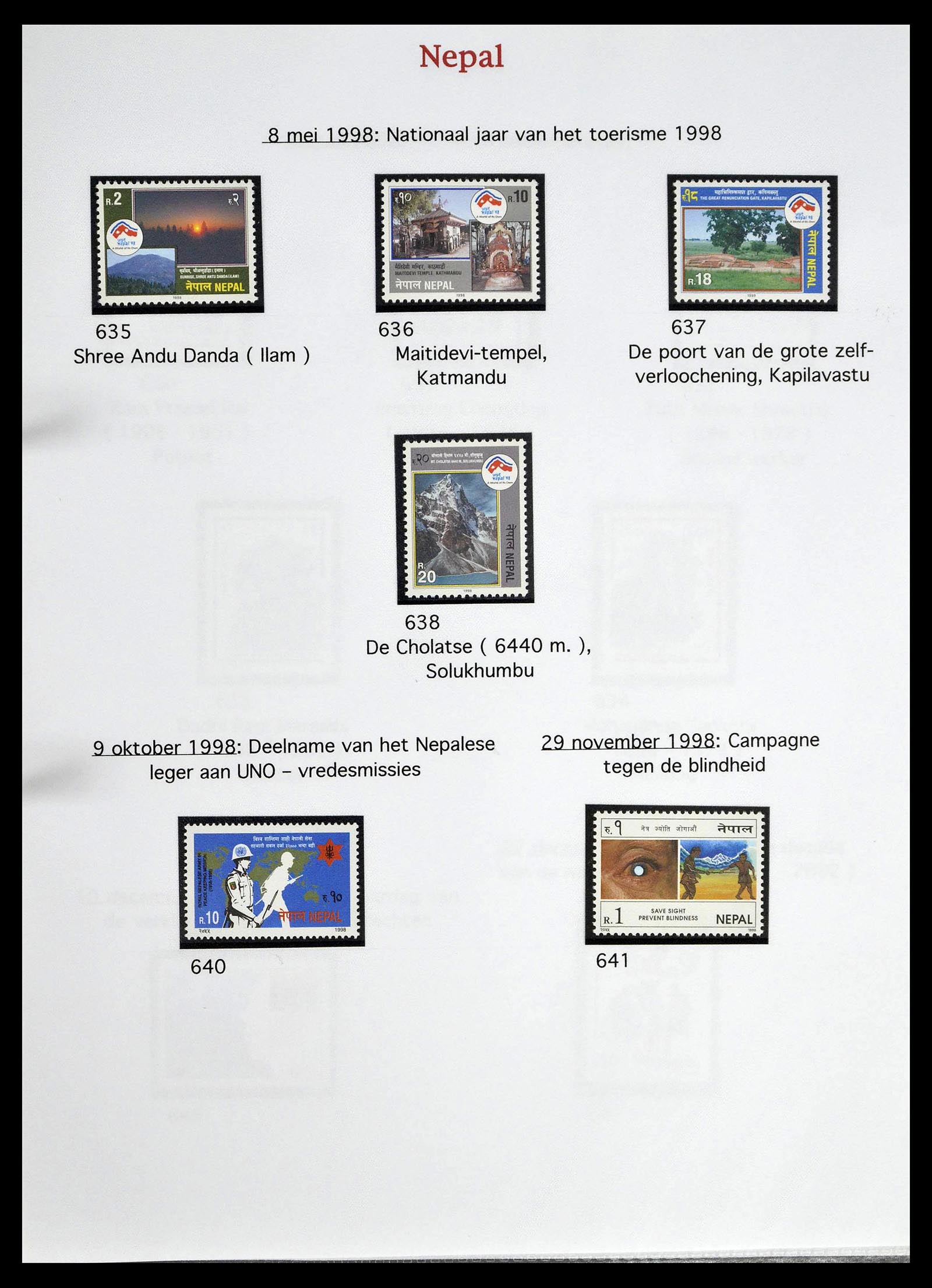 39313 0087 - Postzegelverzameling 39313 Nepal 1881-1999.