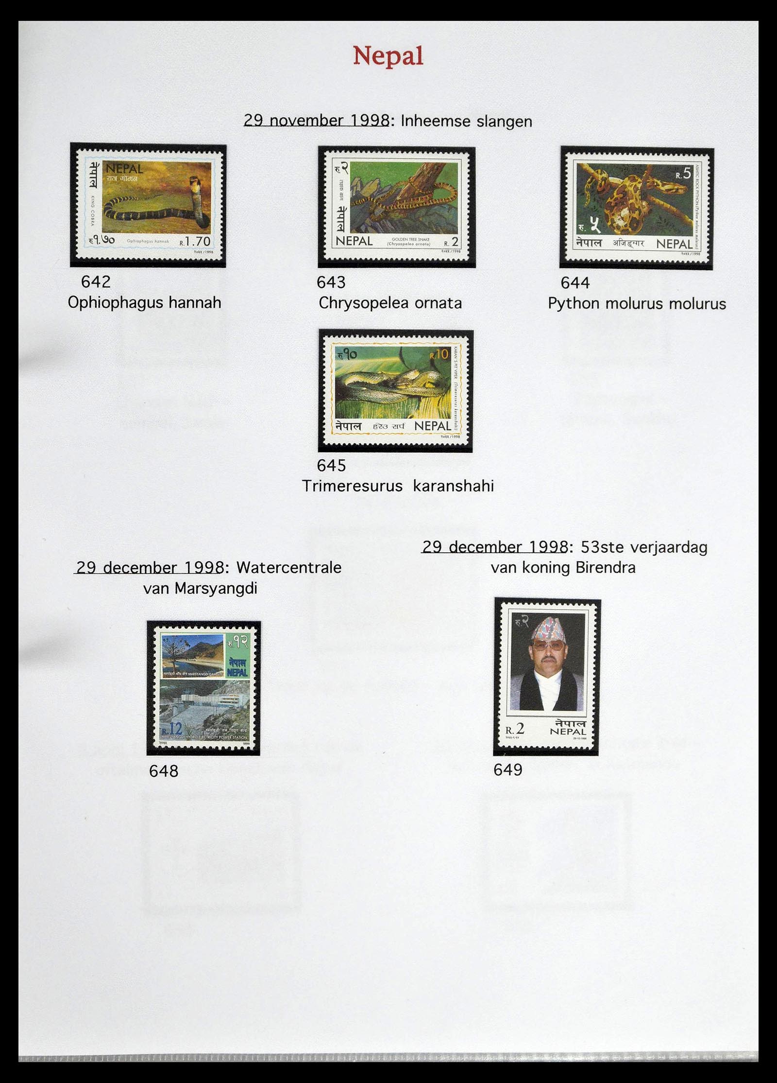 39313 0089 - Postzegelverzameling 39313 Nepal 1881-1999.